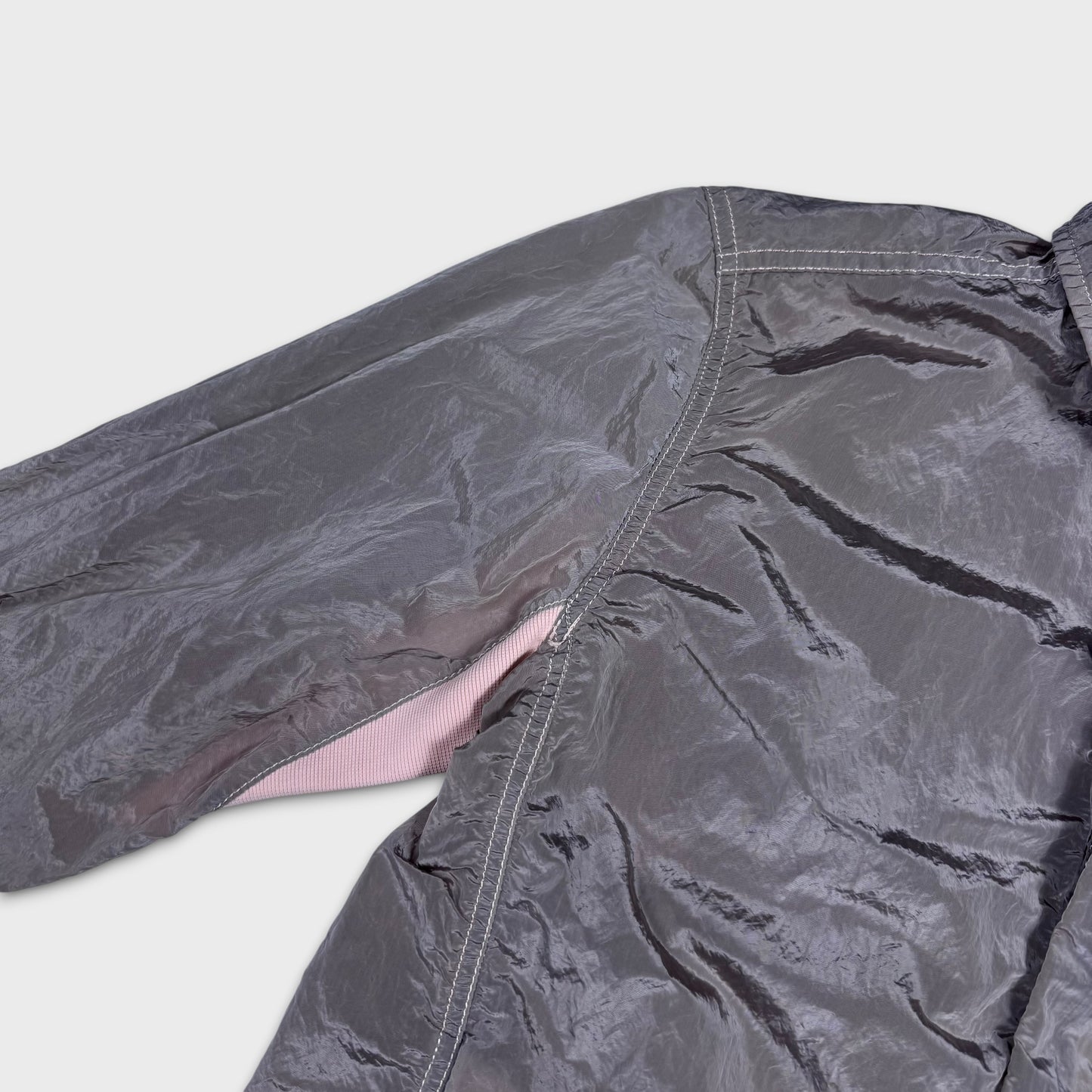 Stone Island Peach / Silver Nylon Metal Overshirt S