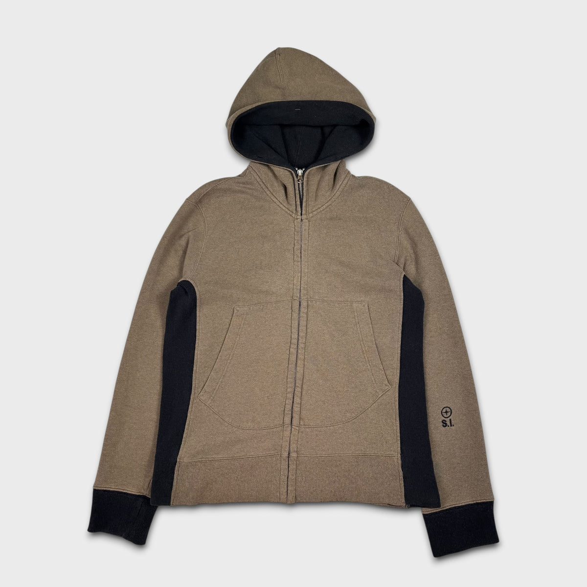 Stone Island ‘SI’ Two-Tone Hooded Knit L