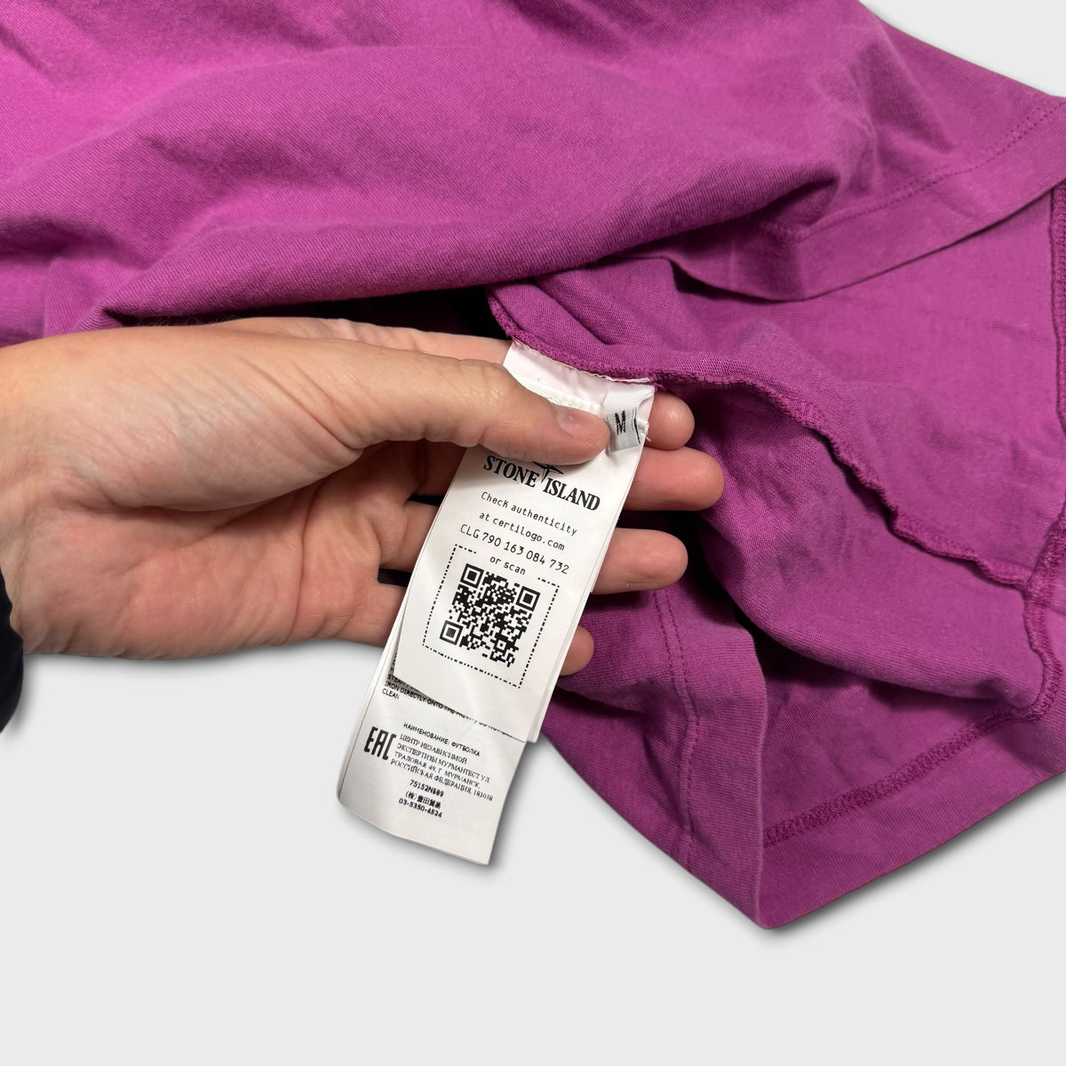 Stone Island Purple Graphic T-Shirt M