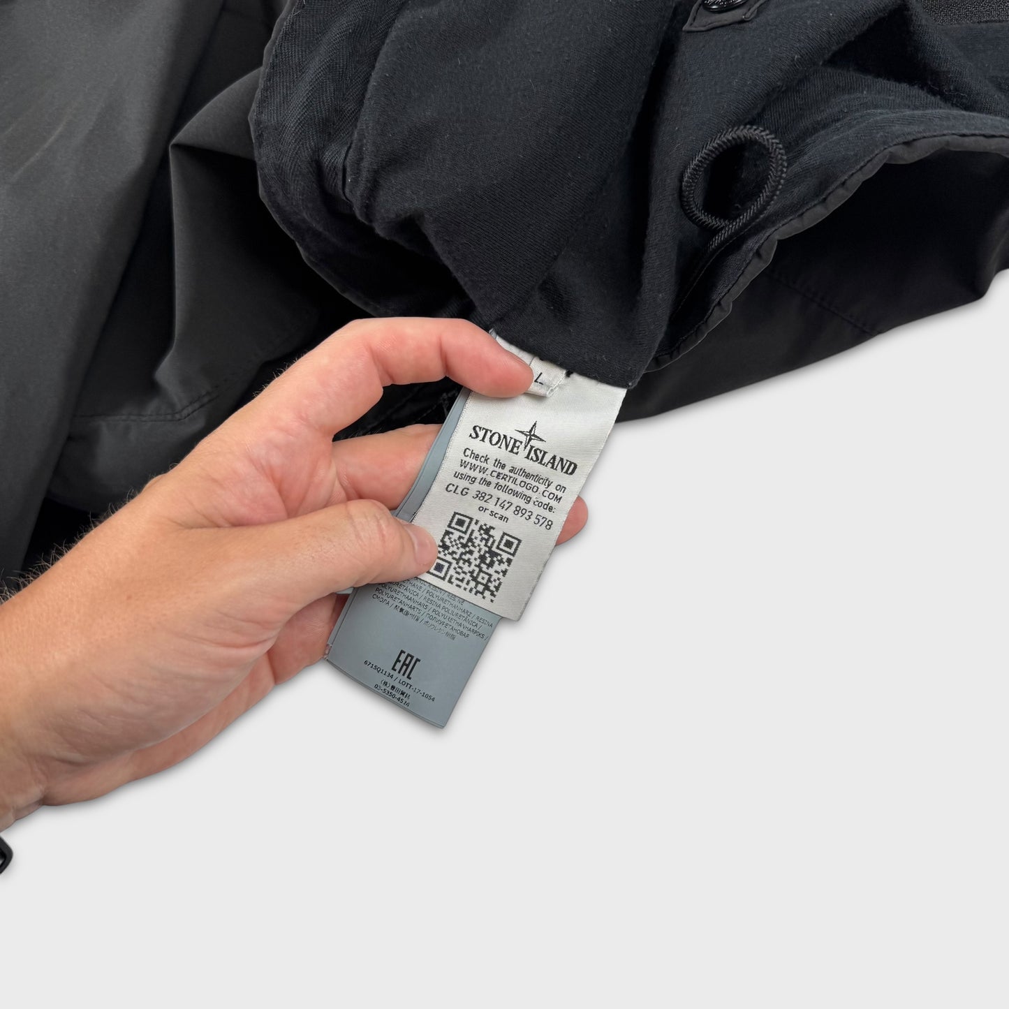 Stone Island Mussola Gommata Velour Jacket L