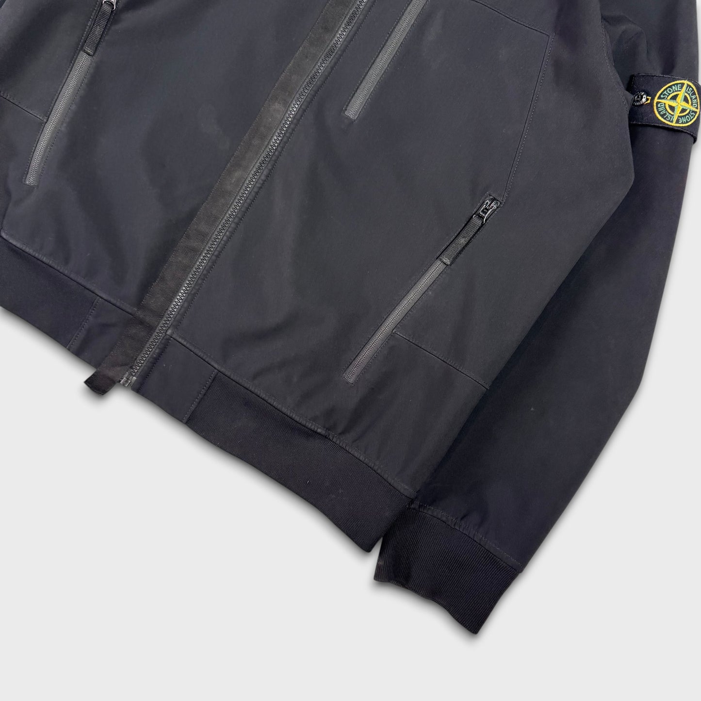 Stone Island Black Soft Shell-R Jacket XXL
