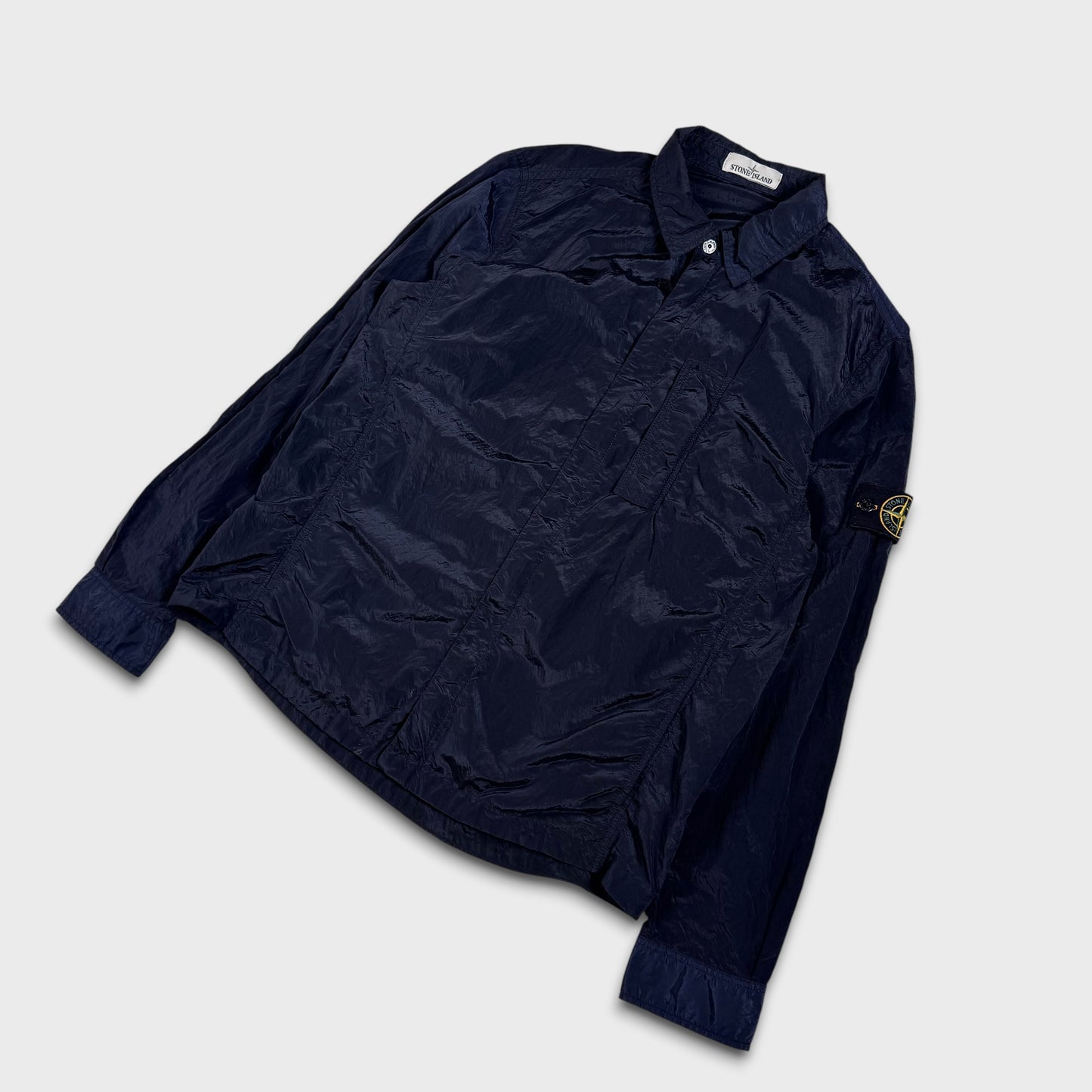 Stone Island Navy Nylon Metal Overshirt XL