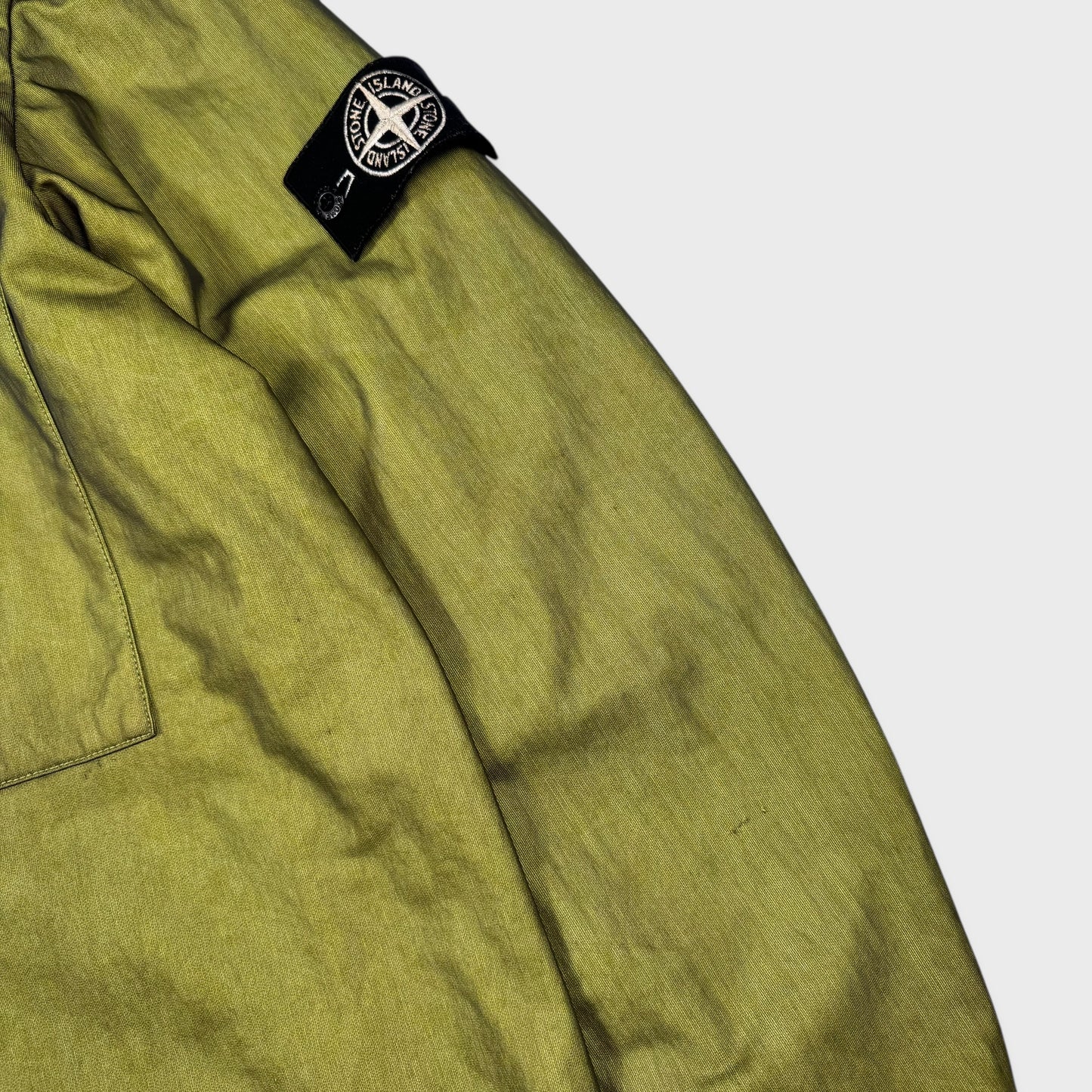 Stone Island Lime Green Tyvek Mesh Special Process Jacket XXL