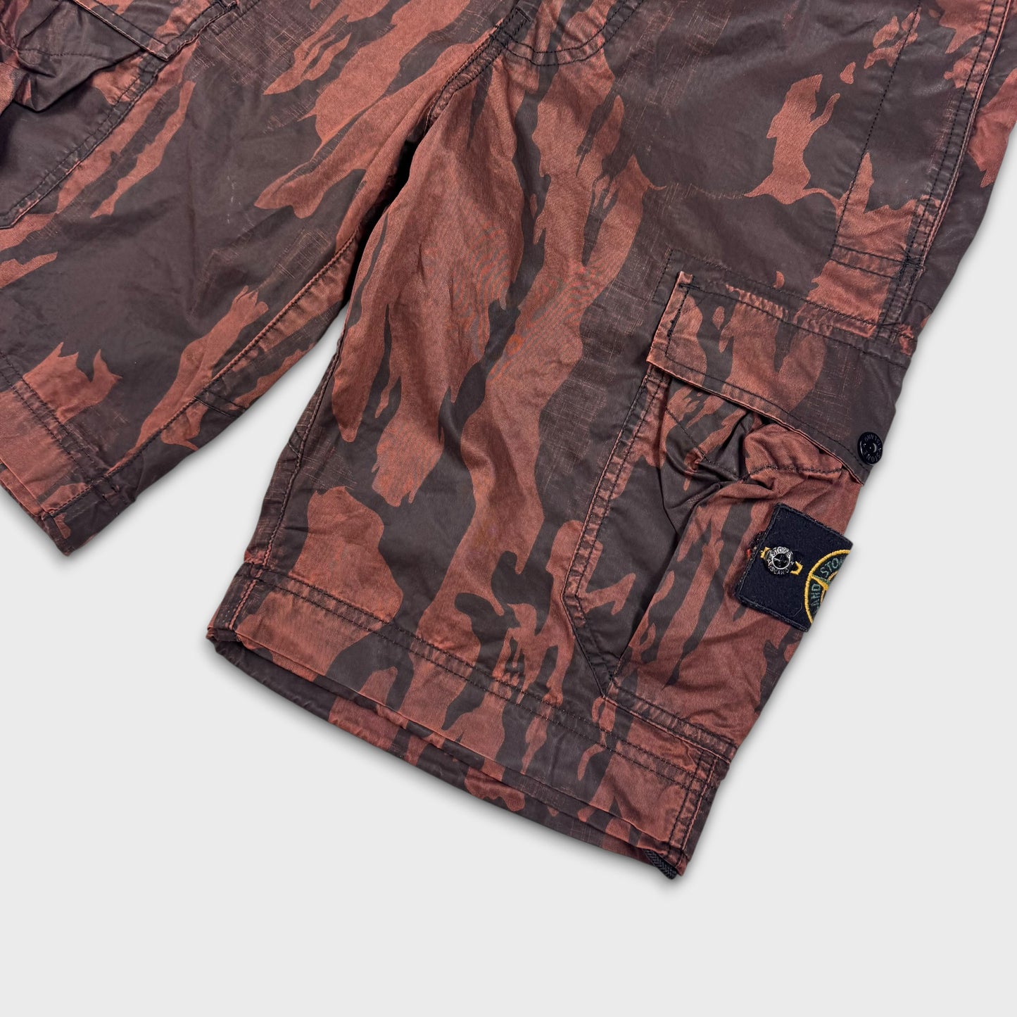 Stone Island Flowing Camo Cargo Shorts W29