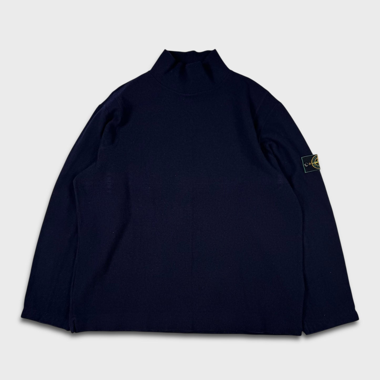 Stone Island AW97 Green Edge Ribbed Knit XXL