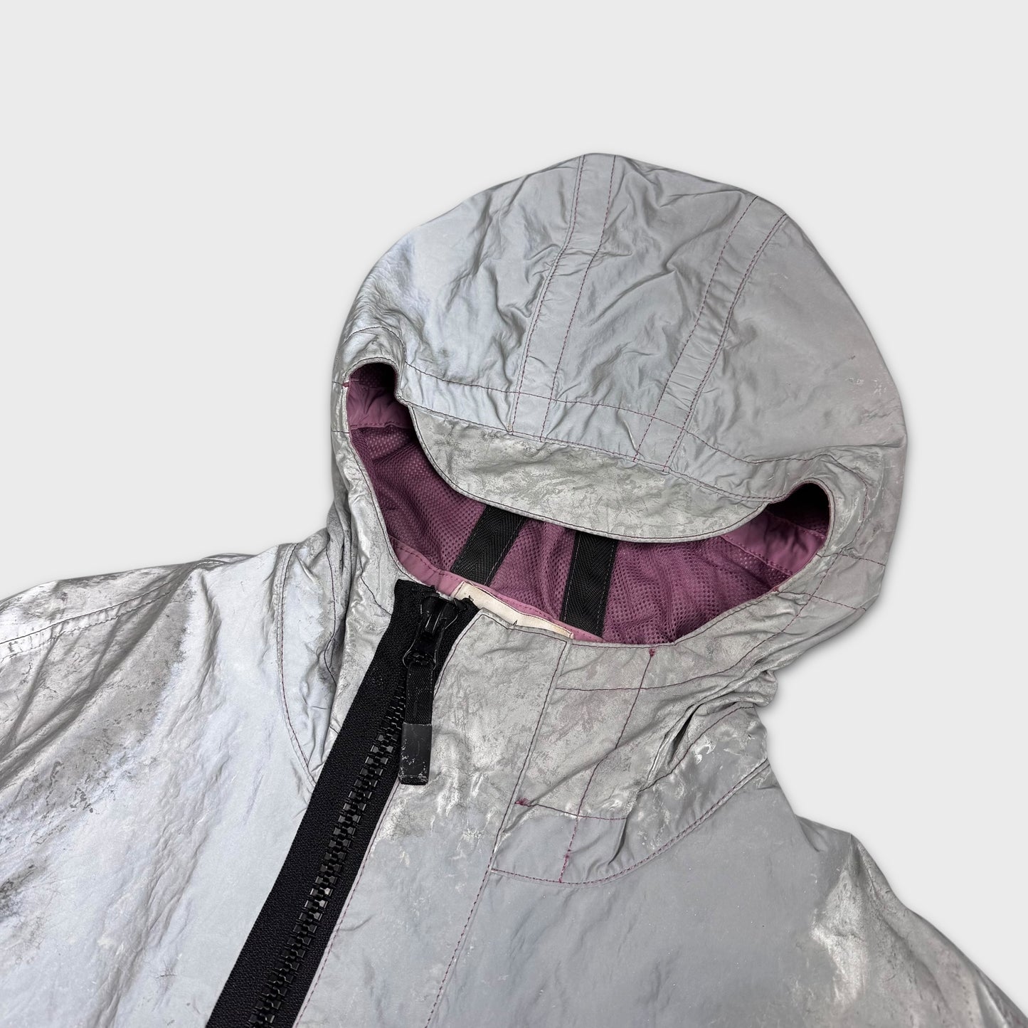 Stone Island Pink Plated Reflective Jacket M