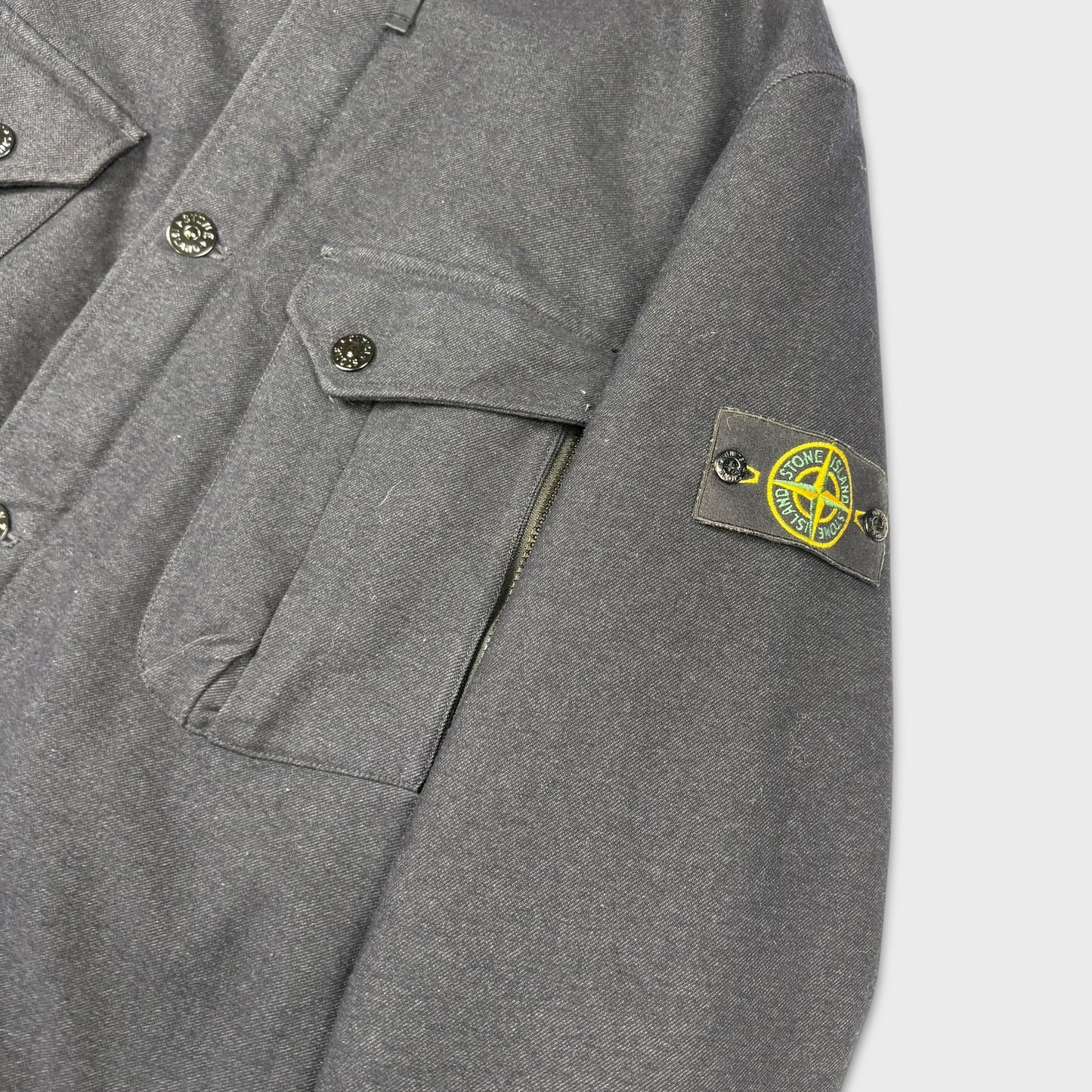 Stone Island Navy Heavyweight Saia Doppia Faccia Jacket 3XL