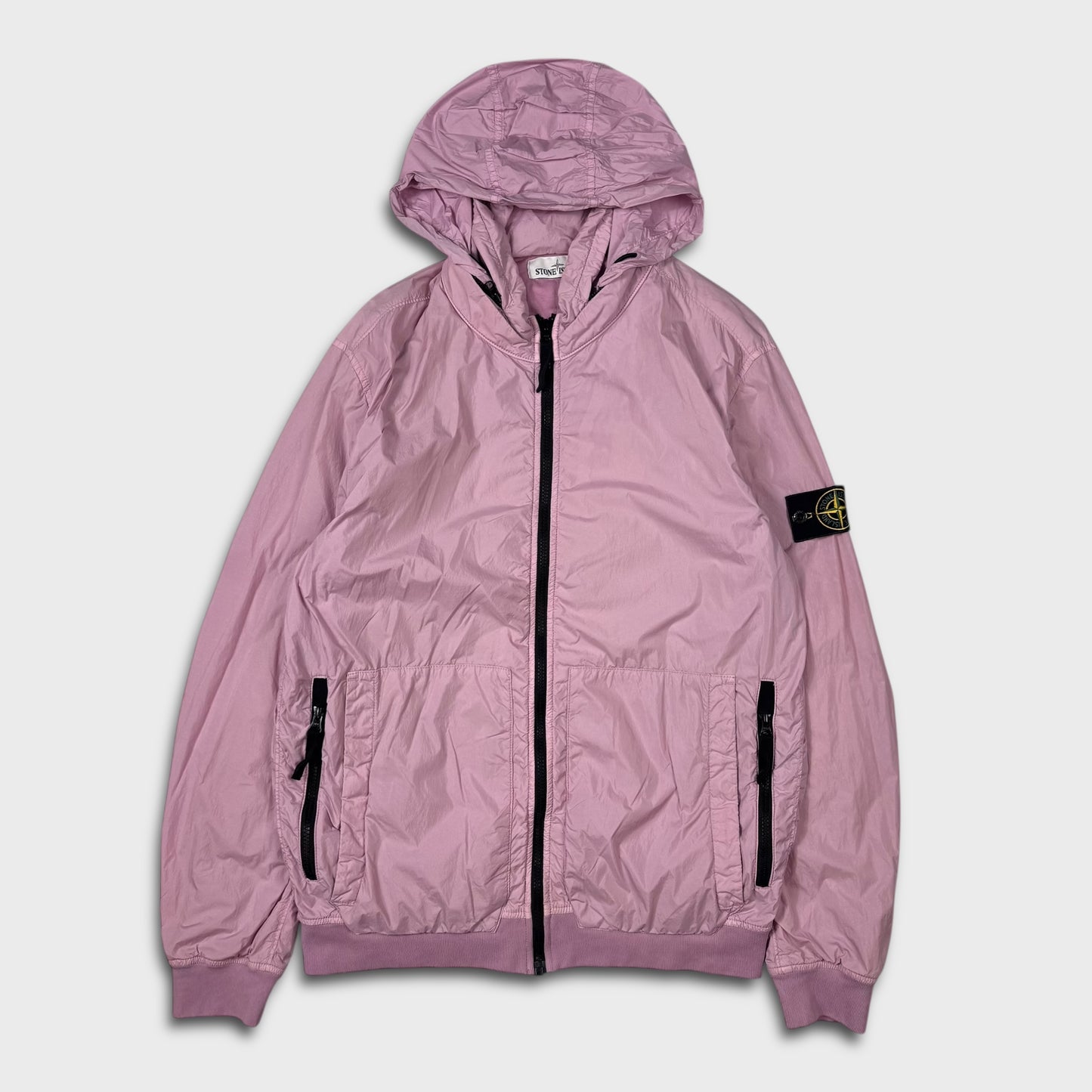 Stone Island Bubblegum Pink Crinkle Reps NY Jacket L