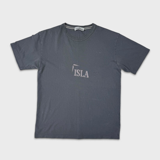 Stone Island Grey Graphic Logo T-Shirt L