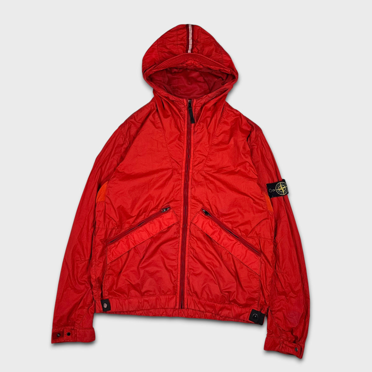 Stone Island Red Membrana-TC Hooded Jacket XXL