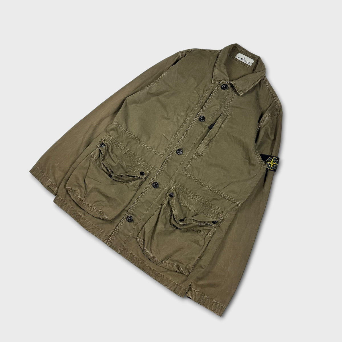 Stone Island Khaki Tela Smerigliata Jacket L