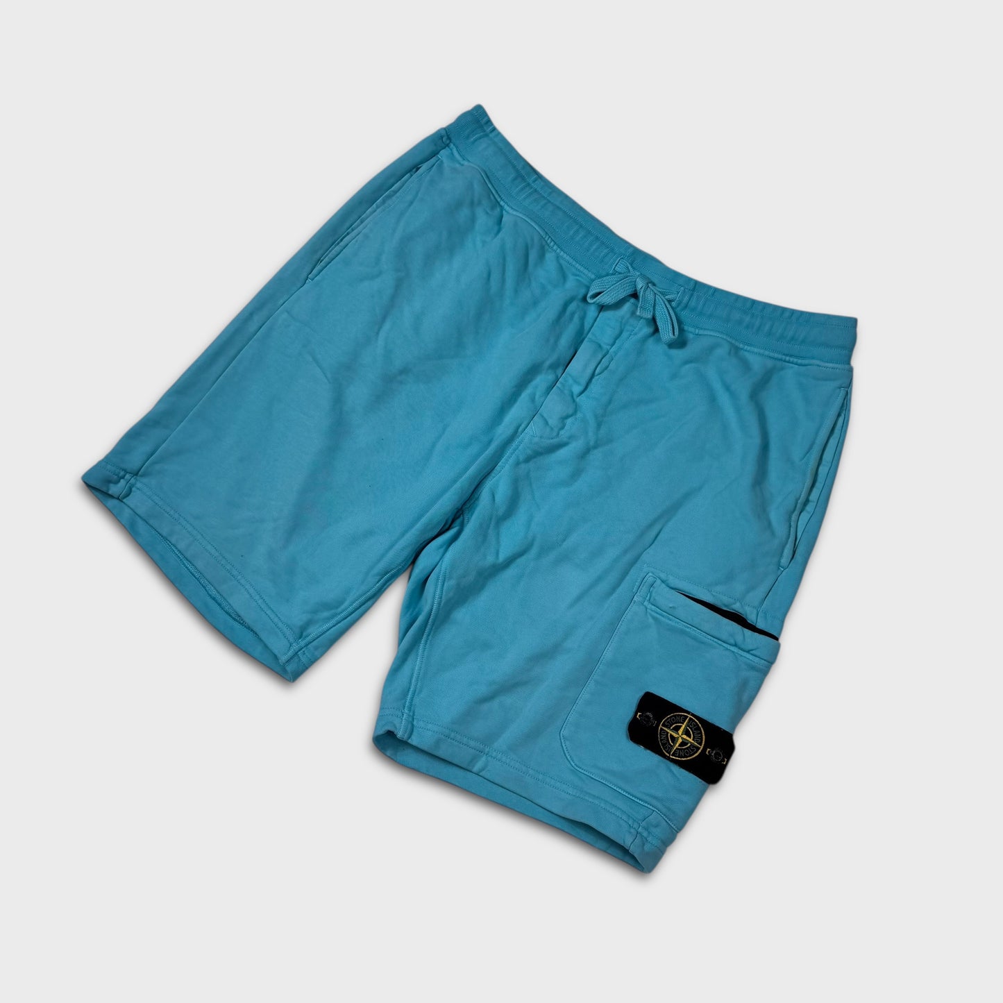 Stone Island Turquoise Cotton Shorts XXL