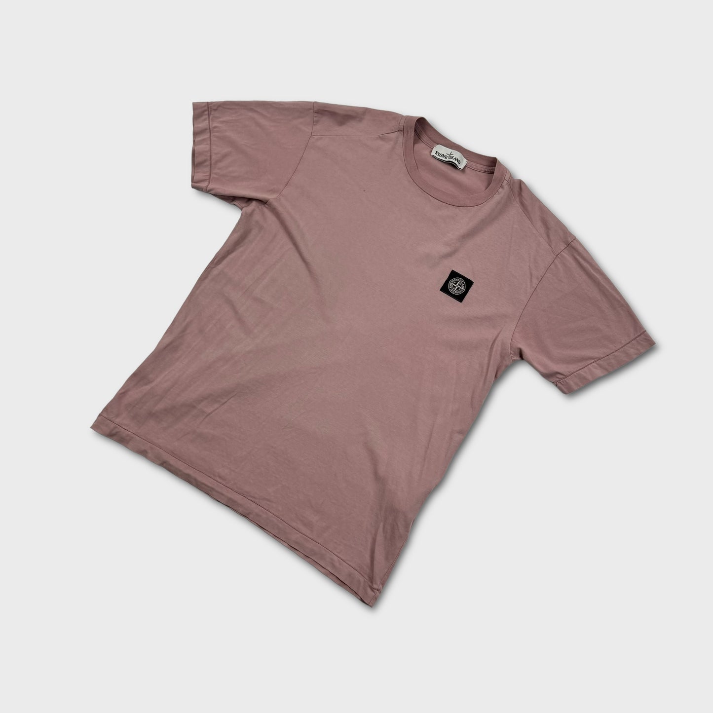 Stone Island Pink Compass Logo T-Shirt M