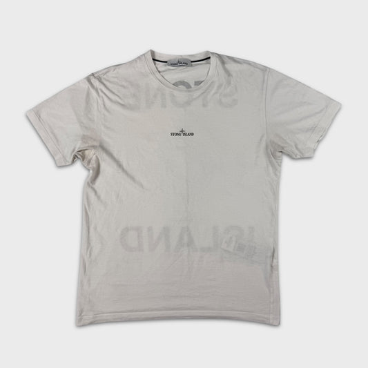 Stone Island White Graphic T-Shirt M