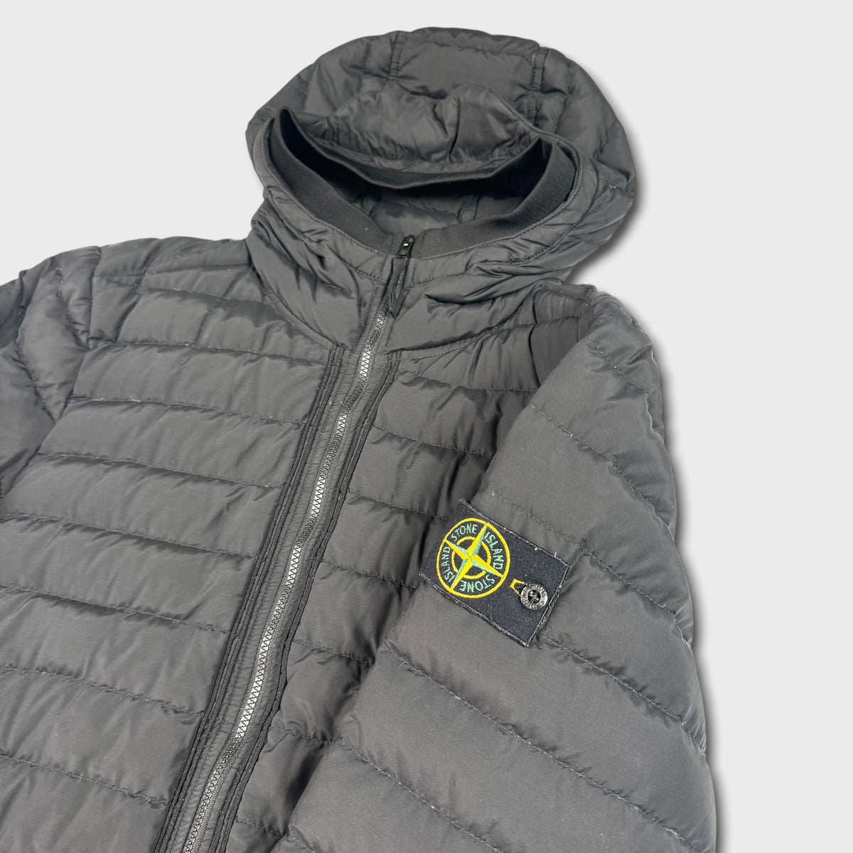 Stone Island Black O-Cotton R-Nylon Tela Puffer Jacket XL