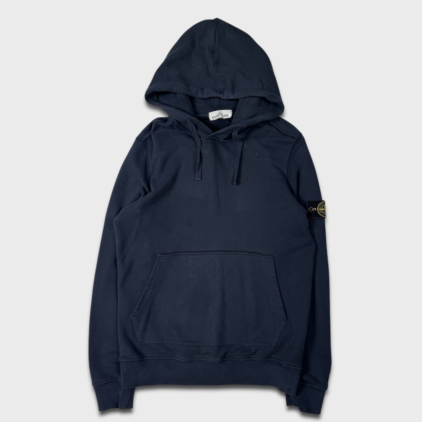 Stone Island Navy Pullover Hoodie L