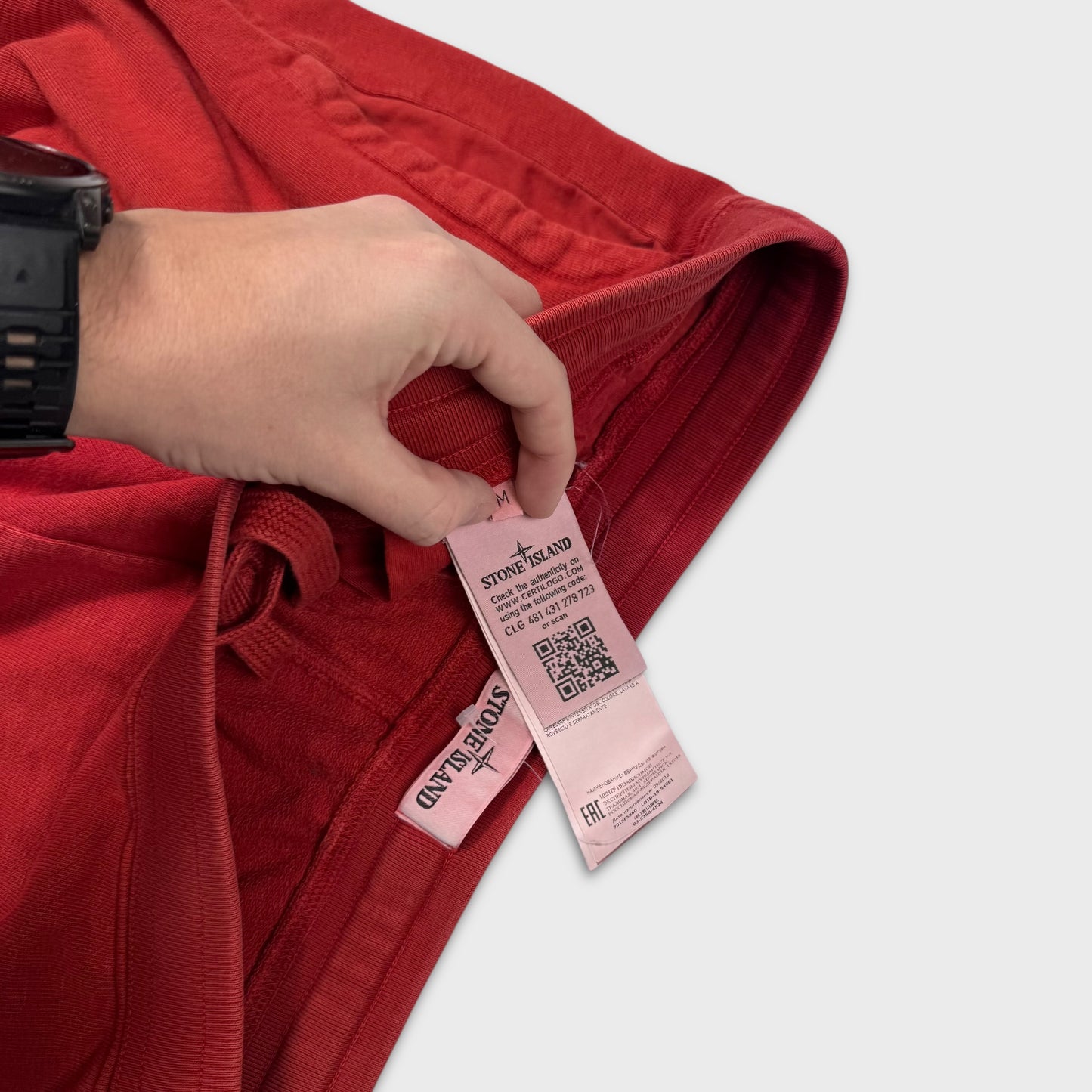 Stone Island Red Cotton Shorts M