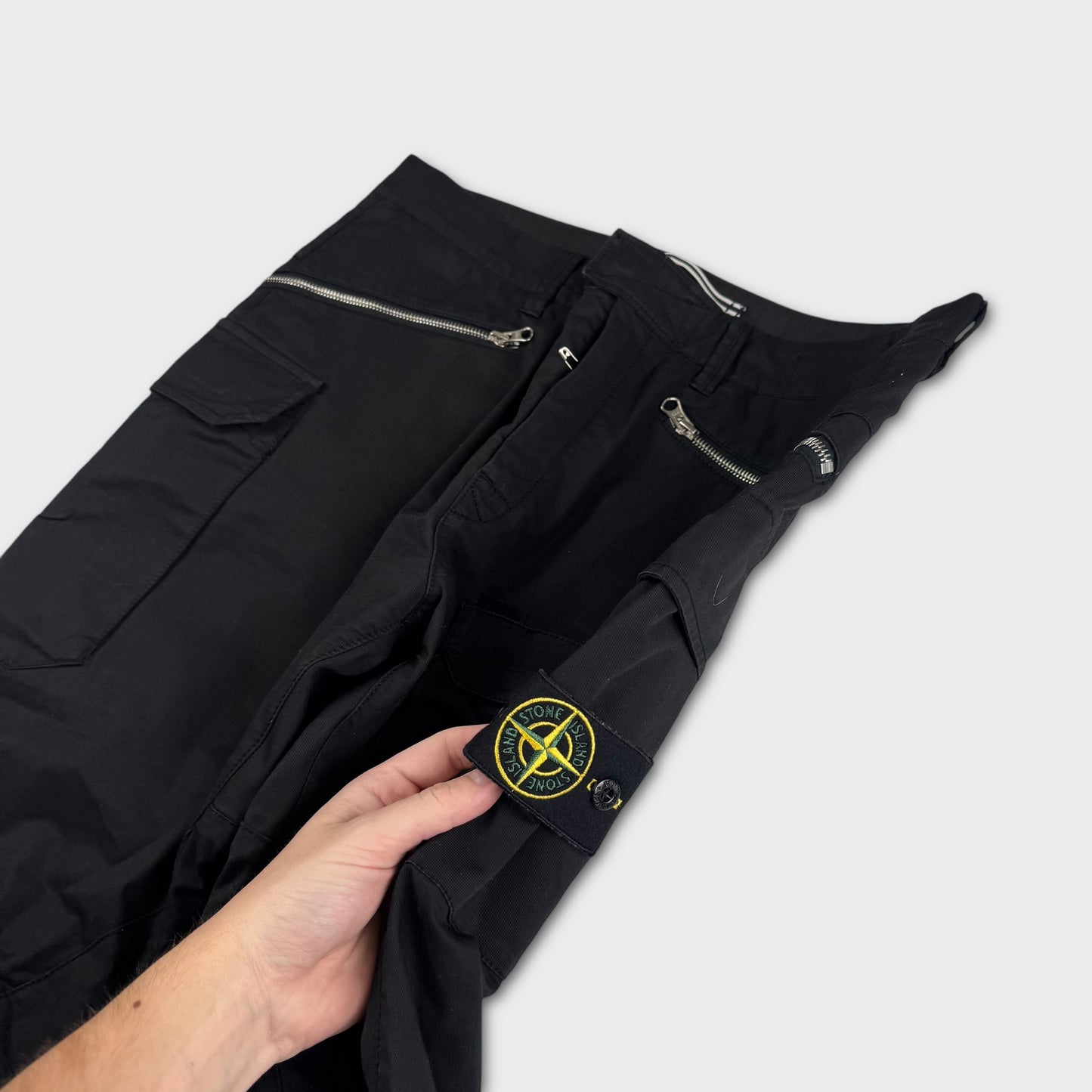 Stone Island Multipocket Black Cargo Pants W31