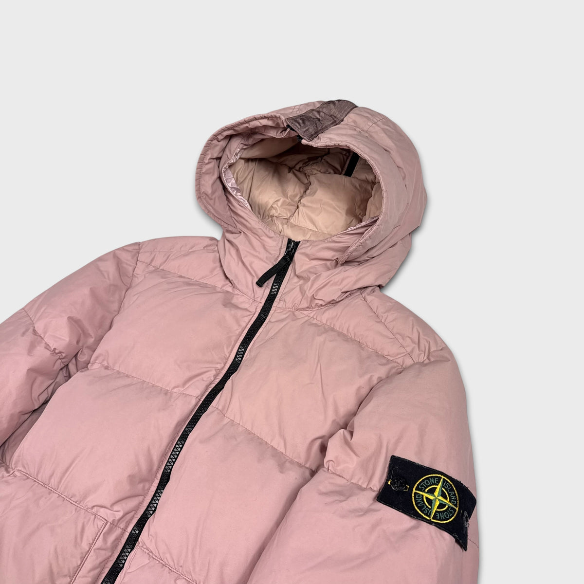 Stone Island Baby Pink Naslan Light Watro Down TC Puffer Jacket S