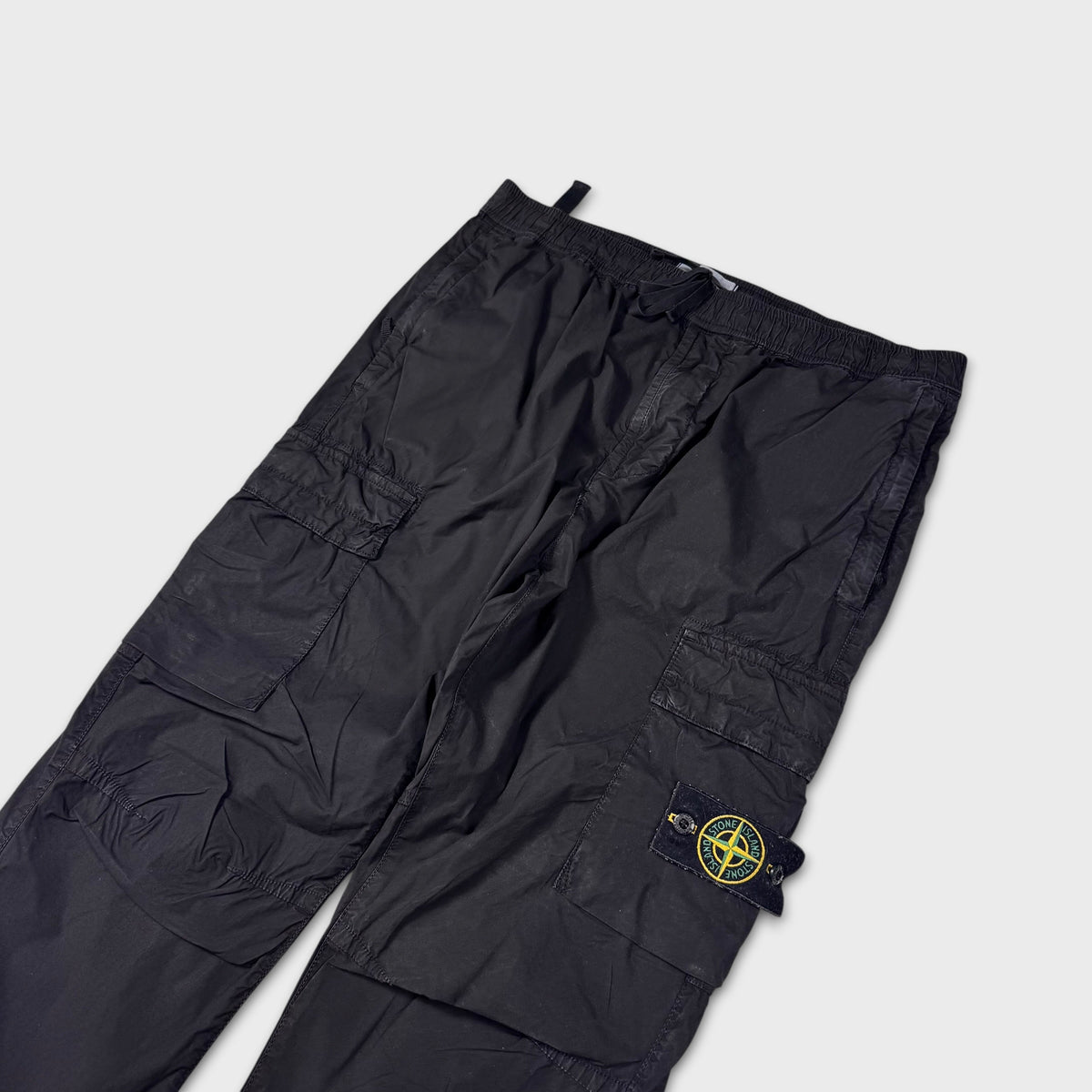 Stone Island Black Tela Cargo Pants W34
