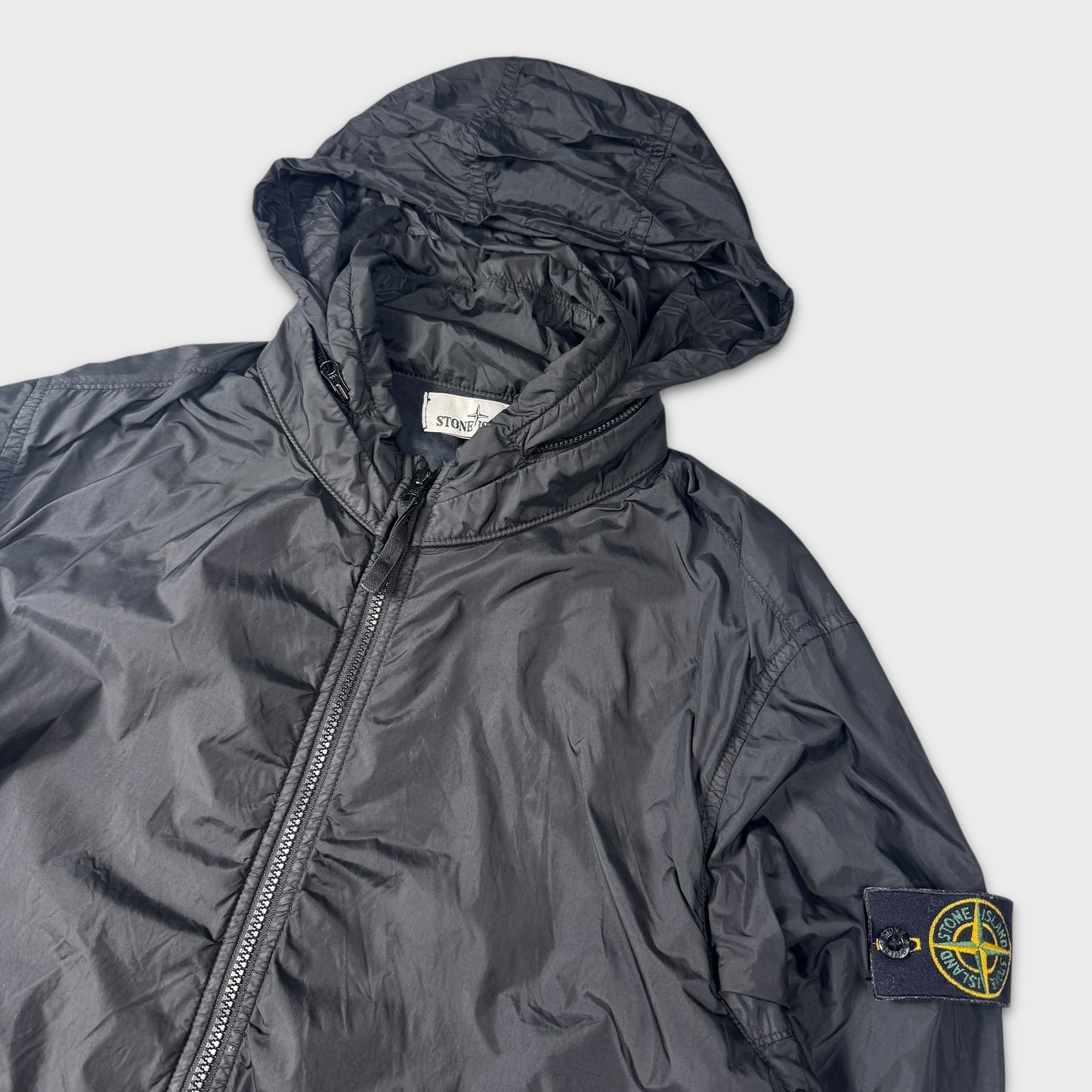 Stone Island Black Crinkle Reps NY Jacket M