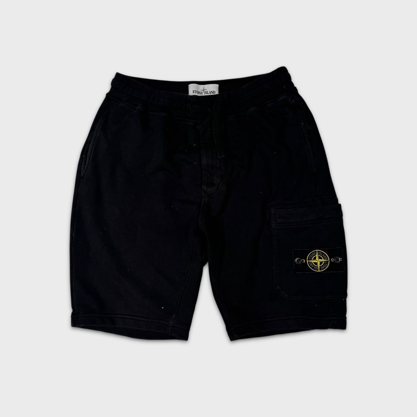 Stone Island Black Cotton Shorts S