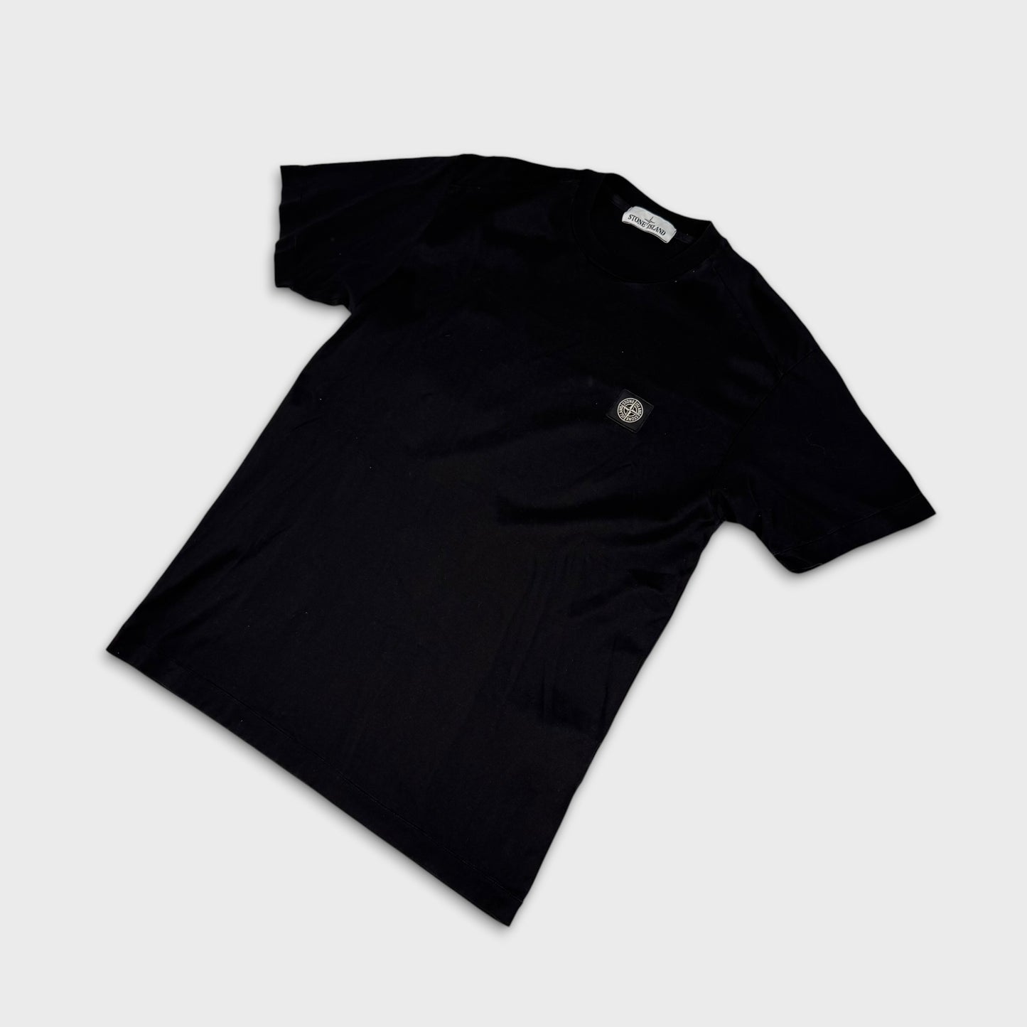 Stone Island Black Compass Logo T-Shirt M