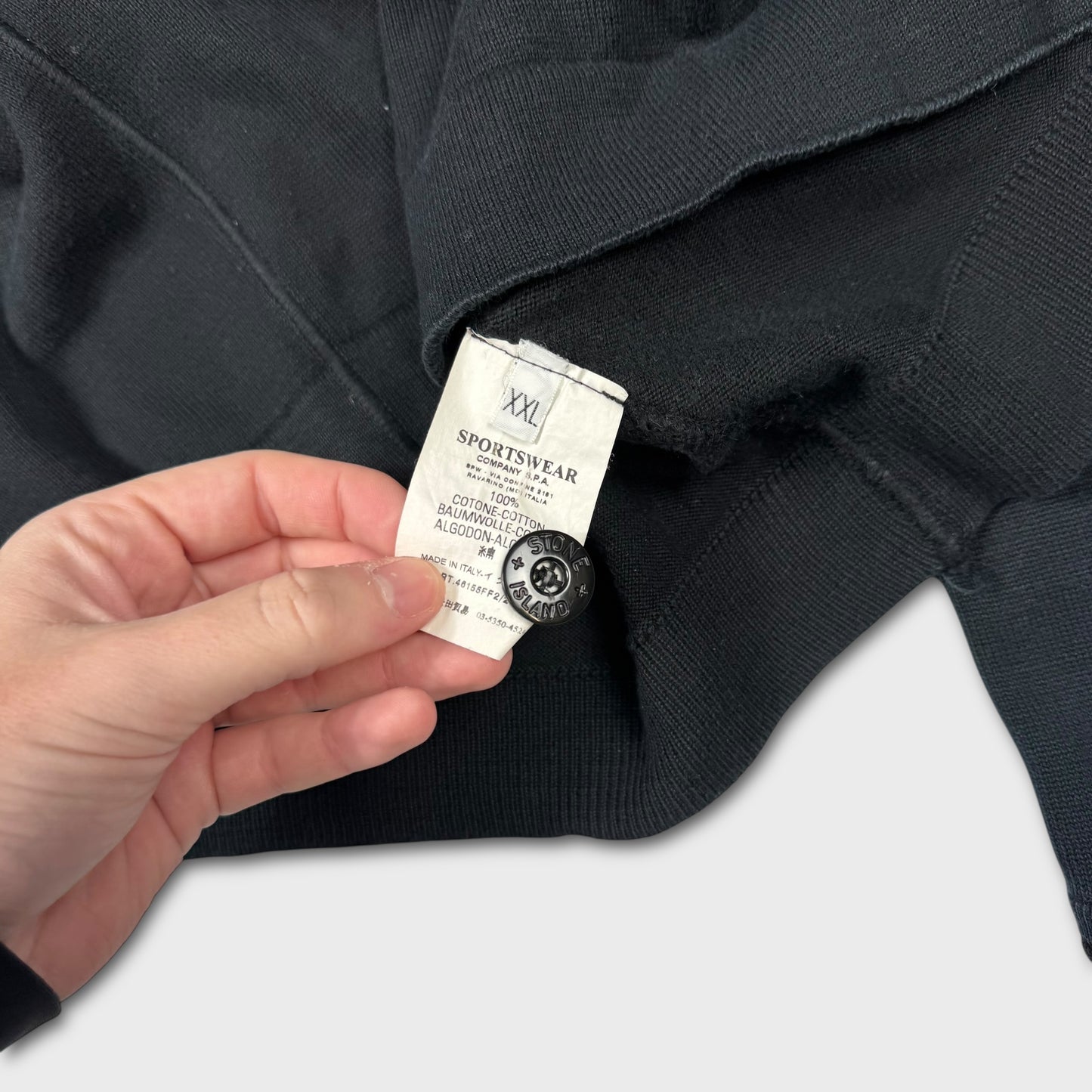 Stone Island Black Quarter Zip Knit XXL