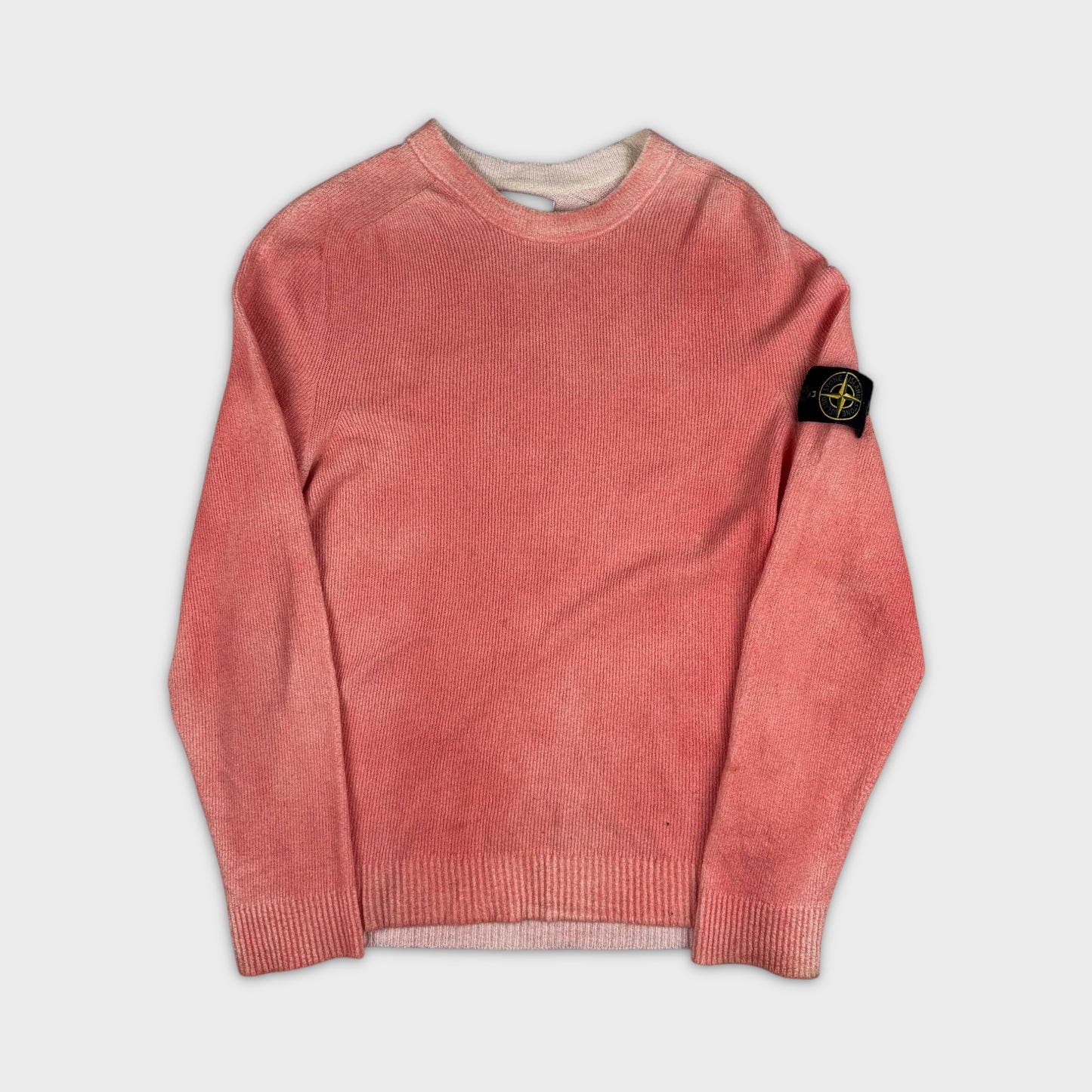 Stone Island Salmon Hand Sprayed Knit L