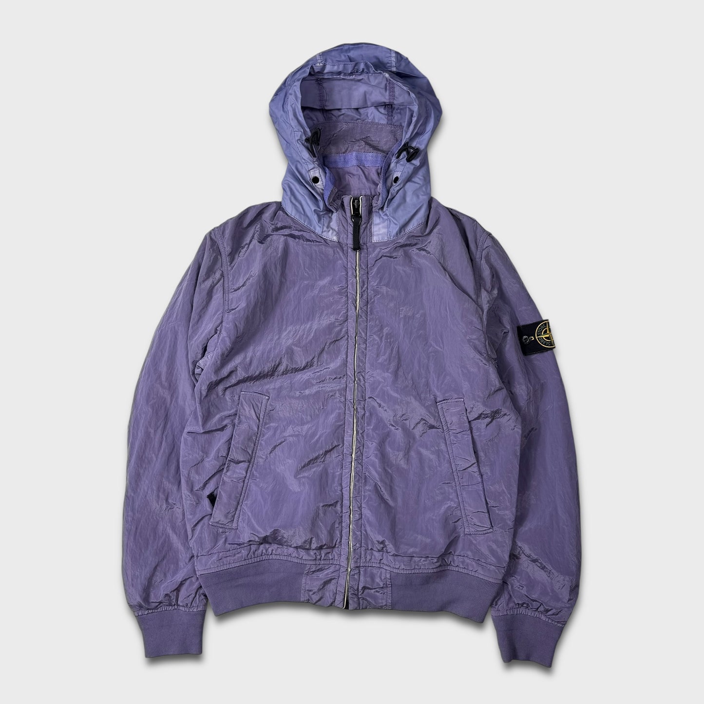 Stone Island Purple Hooded Nylon Metal Tyvek Jacket M