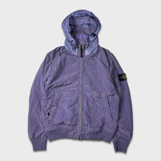 Stone Island Purple Hooded Nylon Metal Tyvek Jacket M