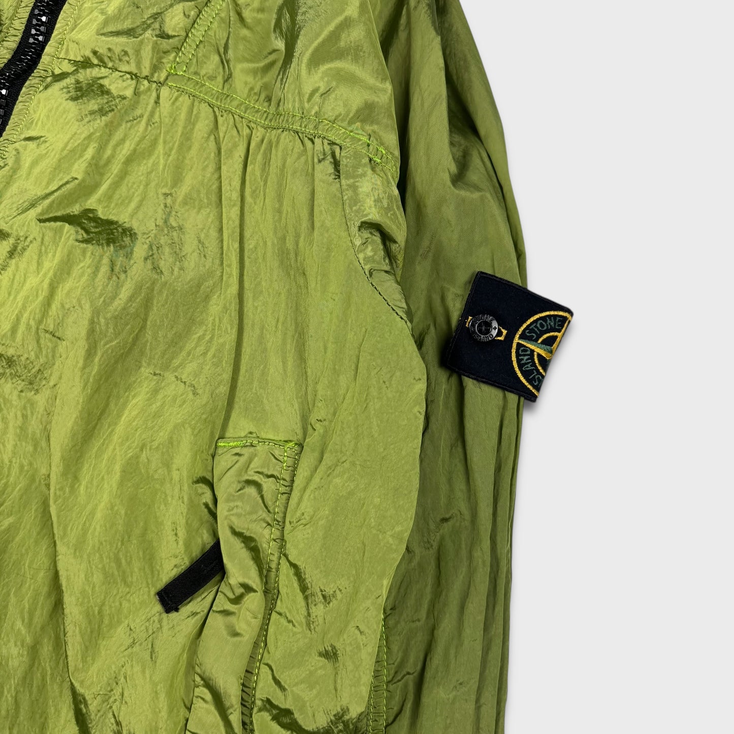 Stone Island Lime Green Nylon Metal Watro Jacket L