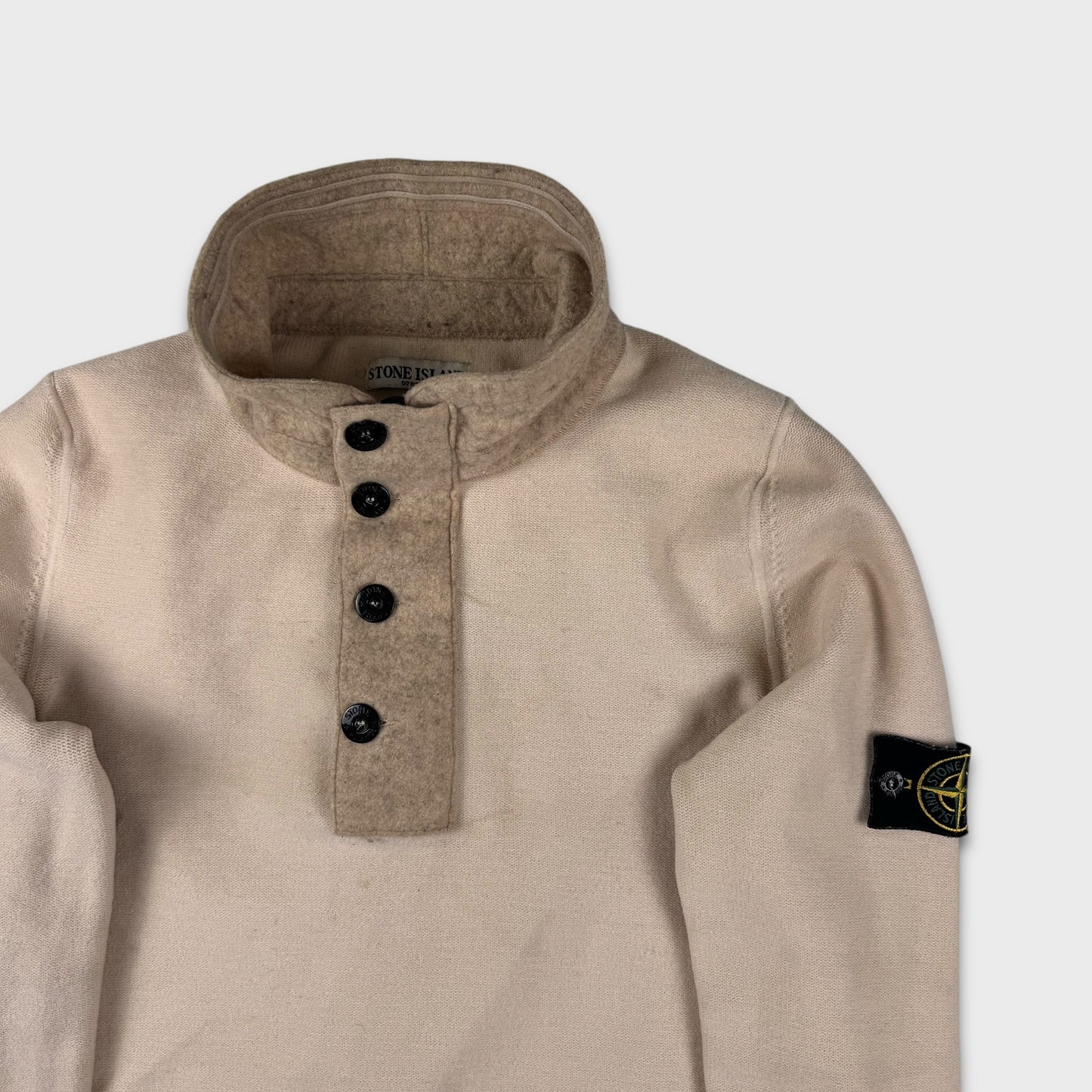 Stone Island Woolen 1/4 Button Knit S