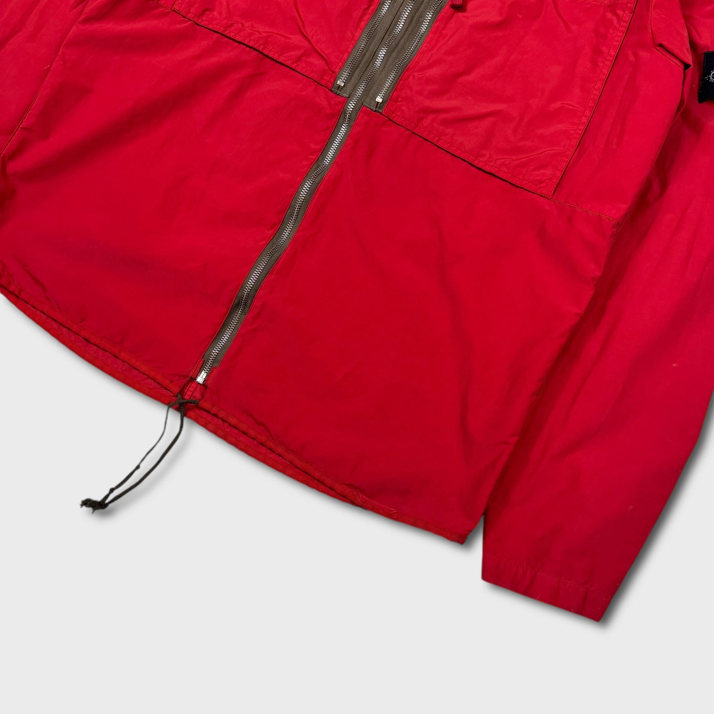 Stone Island Red 2011 Tela Hooded Jacket XL