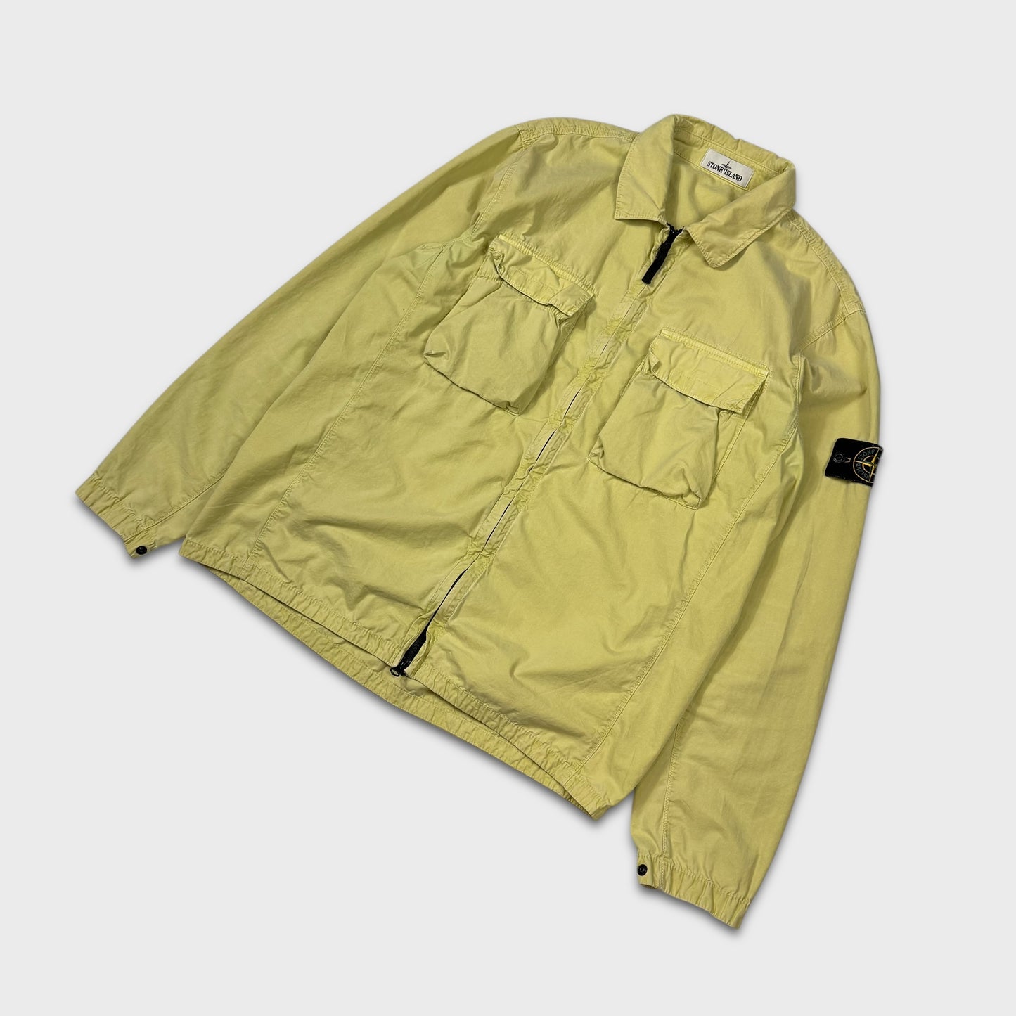 Stone Island Full Zip Yellow Overshirt XL