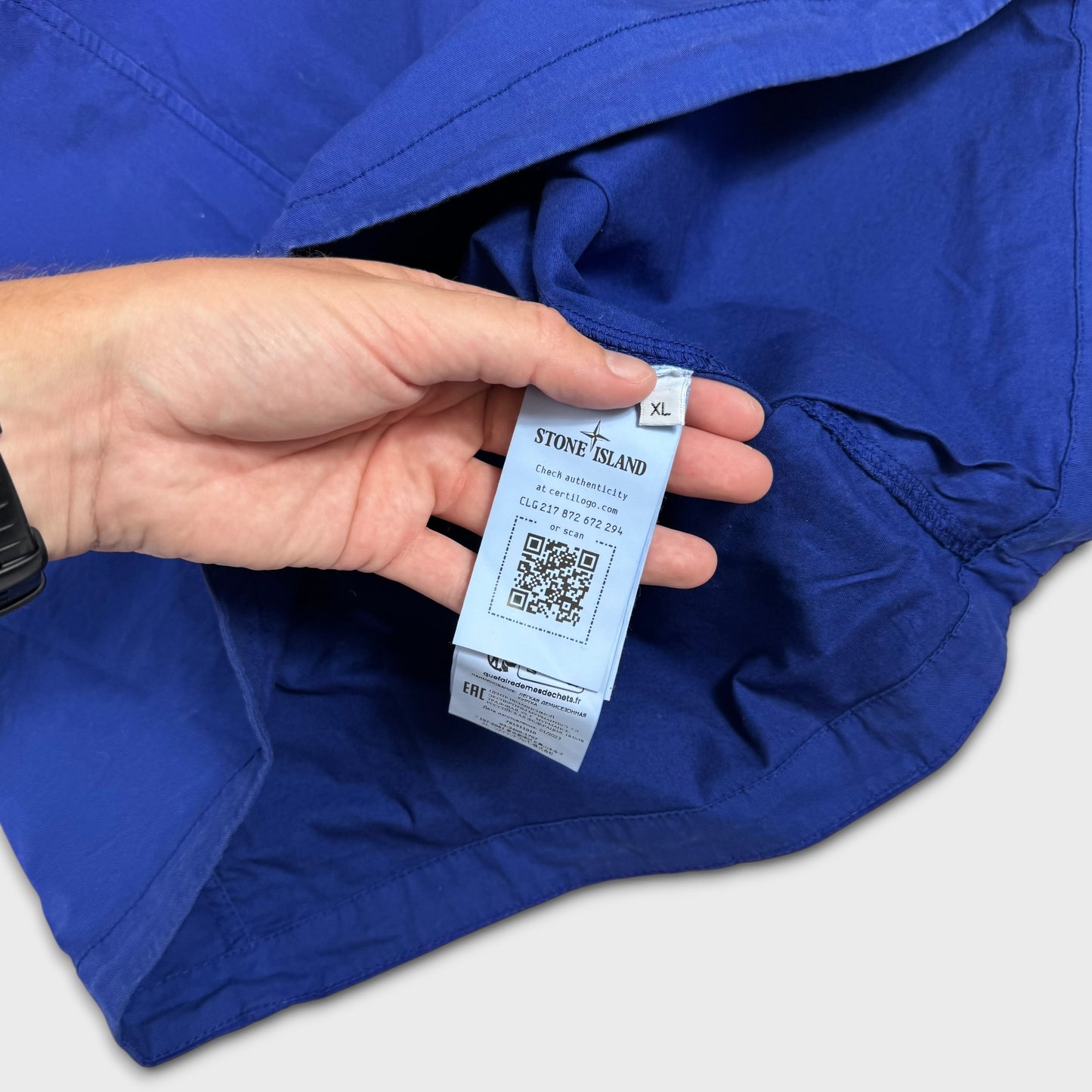 Stone Island Royal Blue Full Zip Overshirt XL