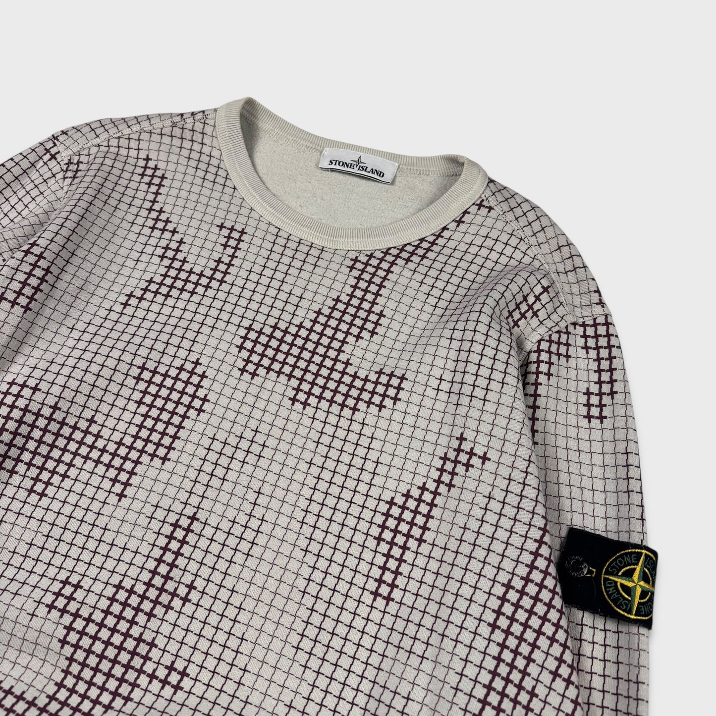 Stone Island Grid Camo Crewneck M