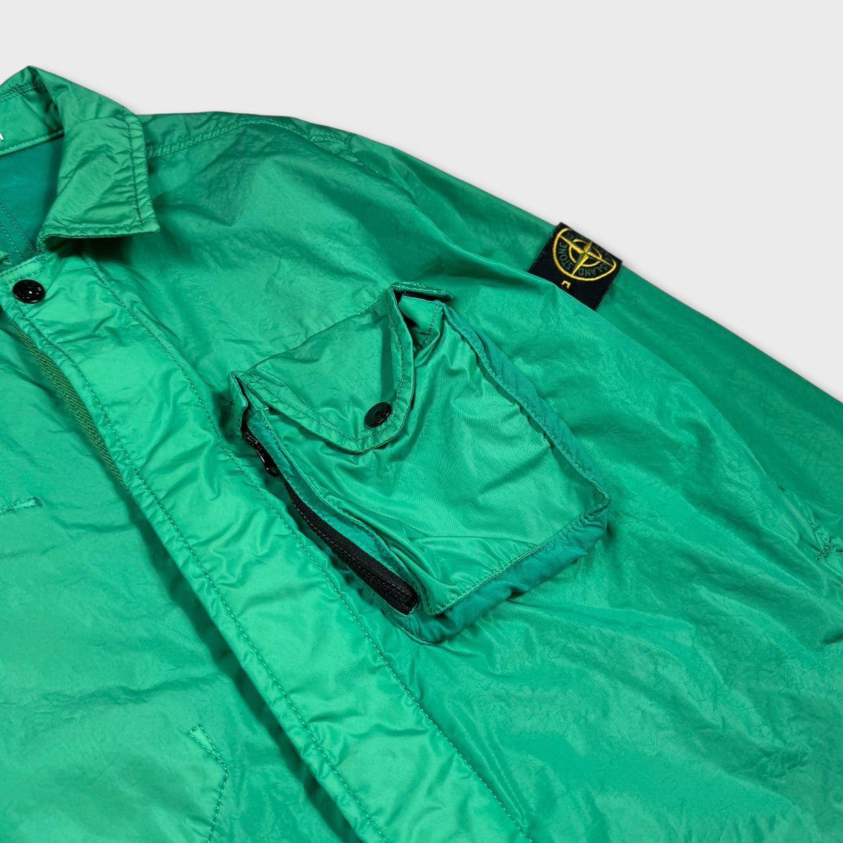 Stone Island Emerald Flock Velour Jacket XL