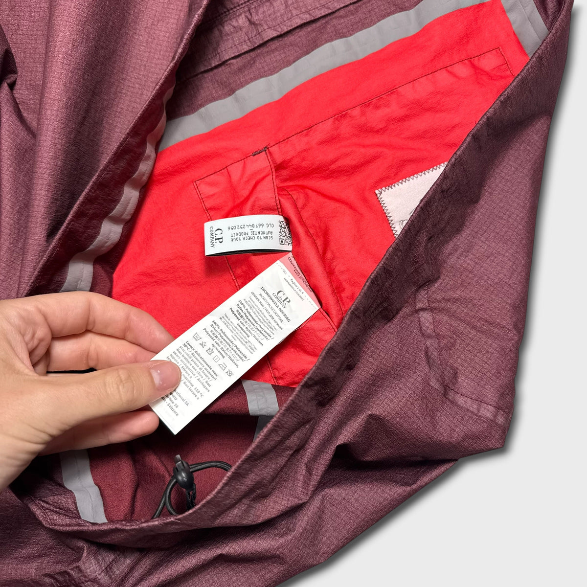 CP Company Burgundy Taped Seam Goretex G-Type Jacket 3XL