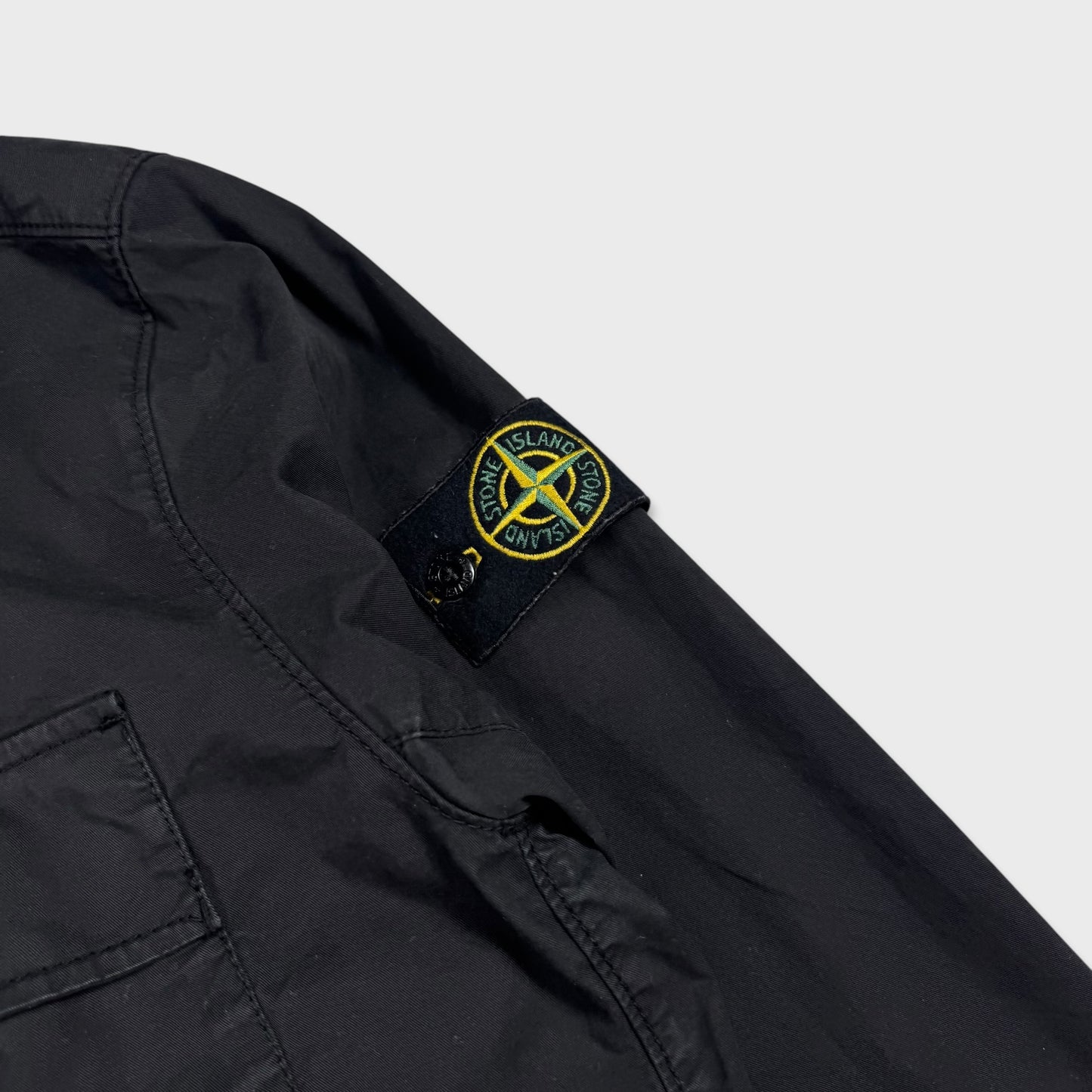 Stone Island Black Full Zip Overshirt M