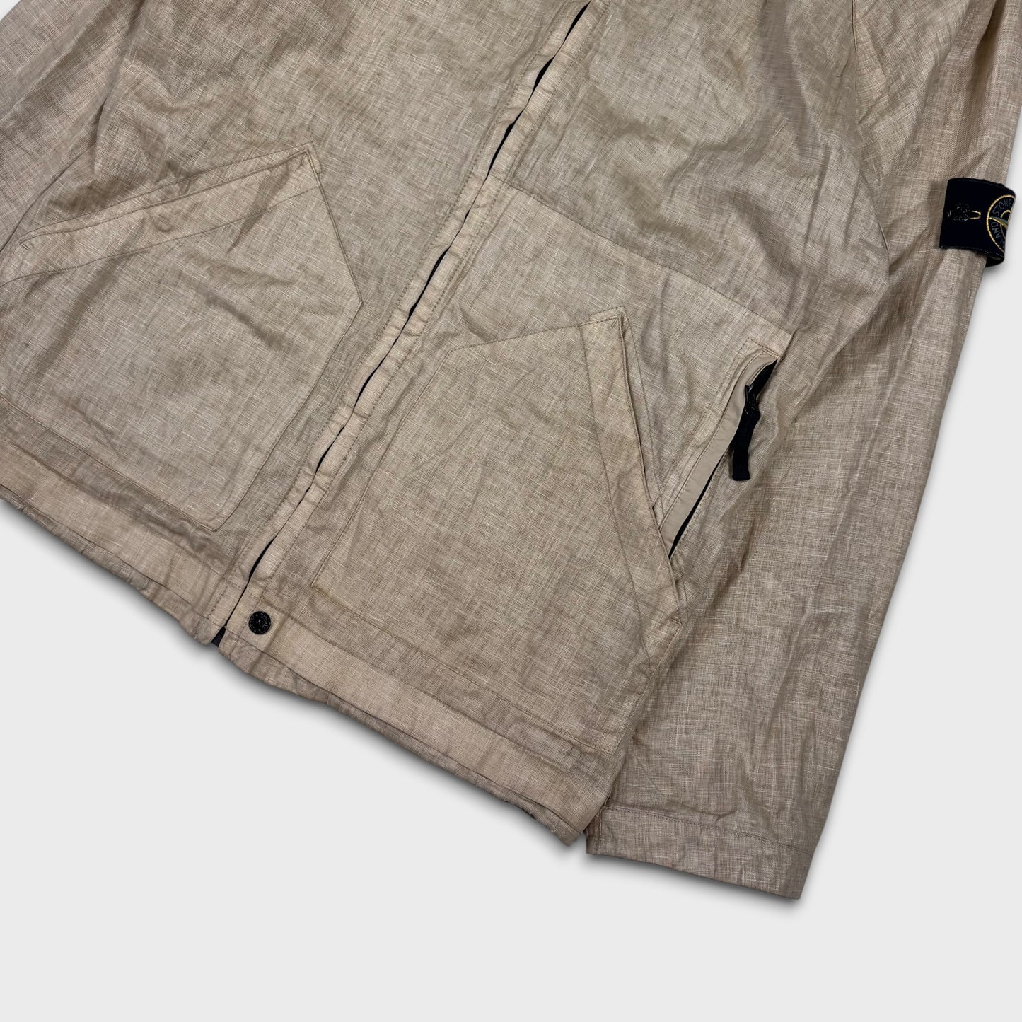 Stone Island Lino Watro Tela Hooded Jacket XXL