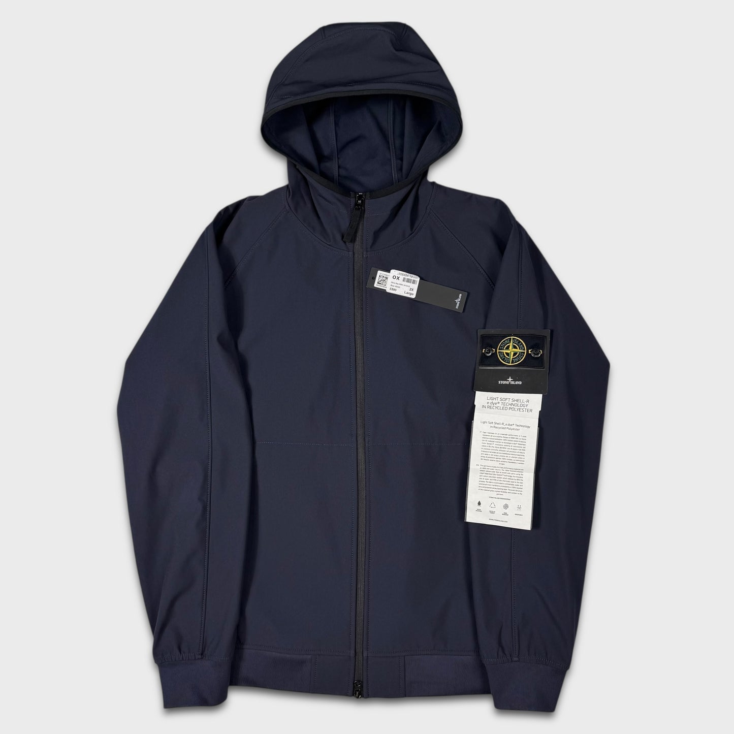 Stone Island Navy Light Soft Shell-R Jacket BNWT XXL