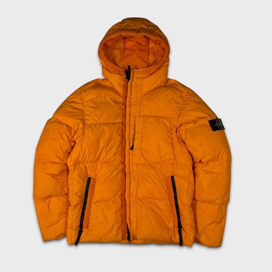 Stone Island Orange Crinkle Reps NY Down Puffer Jacket S