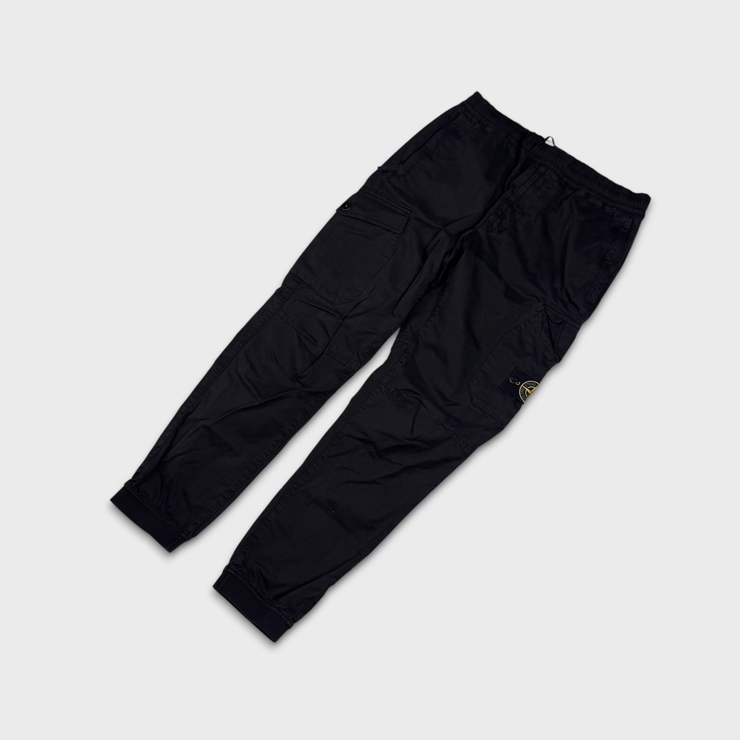 Stone Island Black Tela Cargo Pants W32