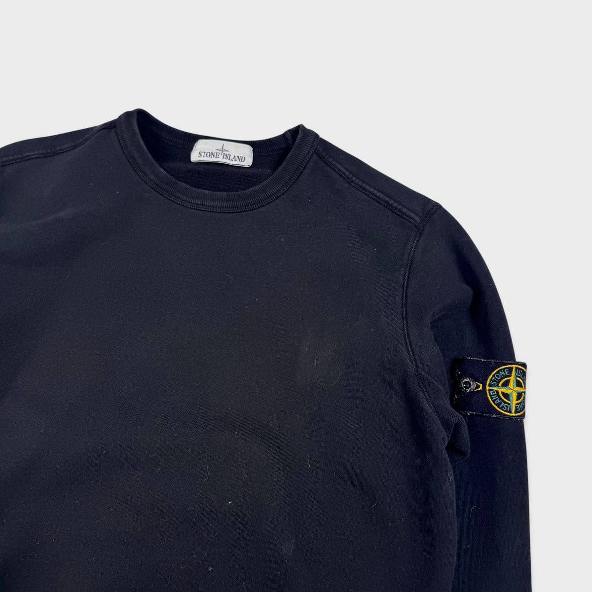 Stone Island Black Crewneck Sweatshirt L