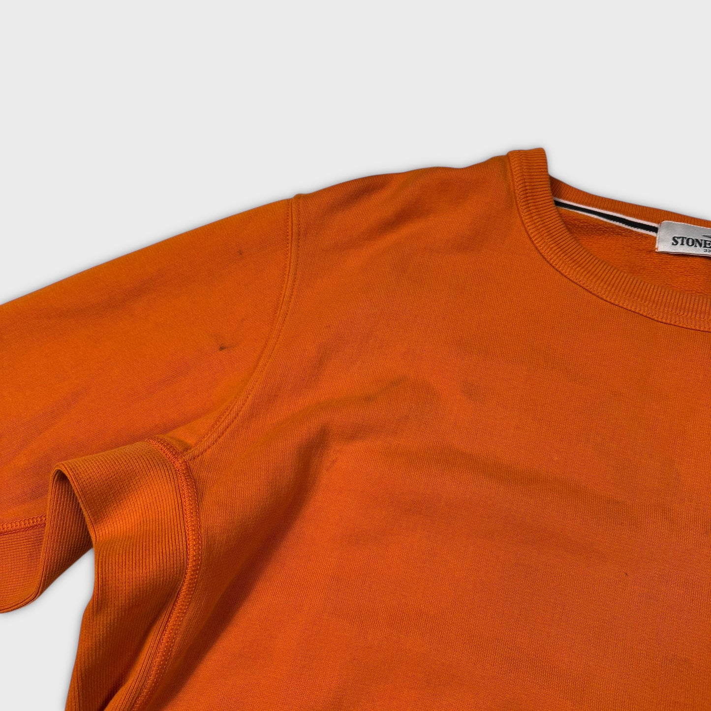 Stone Island Orange Crewneck Sweatshirt L