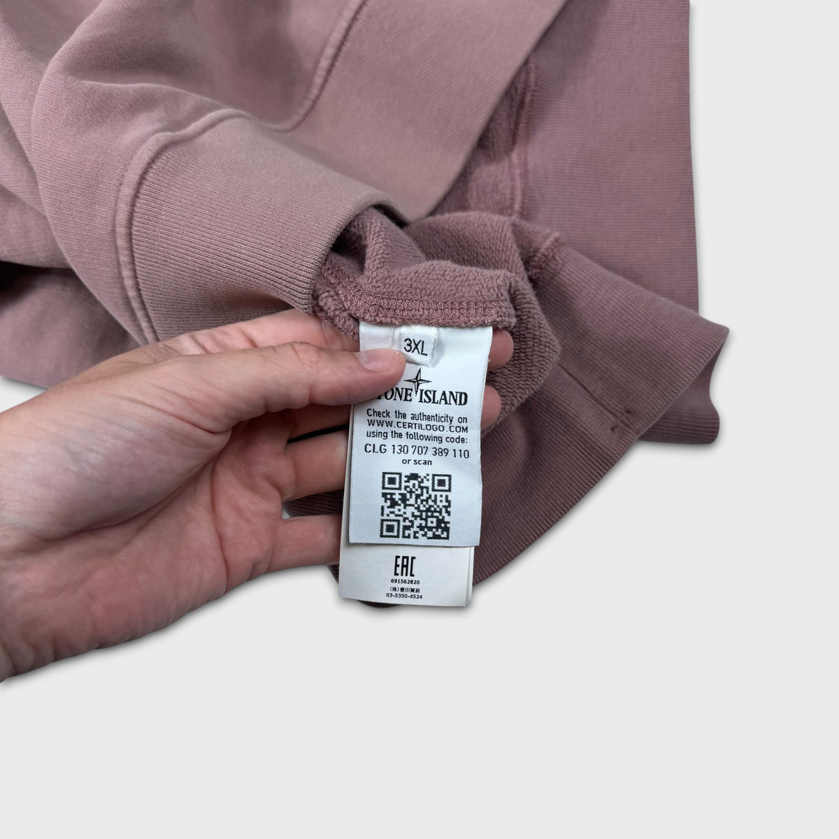 Stone Island Pink Pullover Hoodie 3XL
