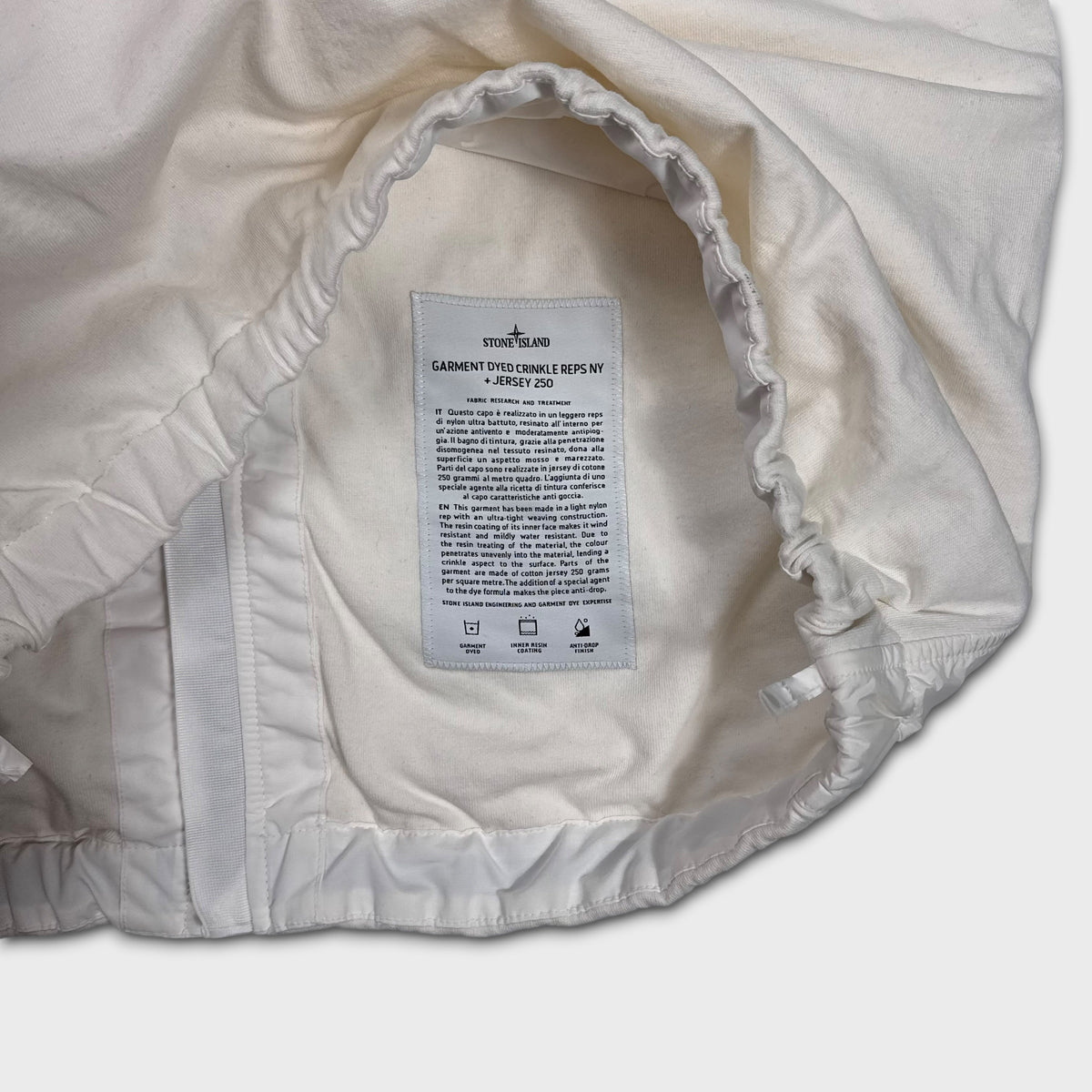Stone Island Garment Dyed Crinkle Reps NY Jersey Jacket L