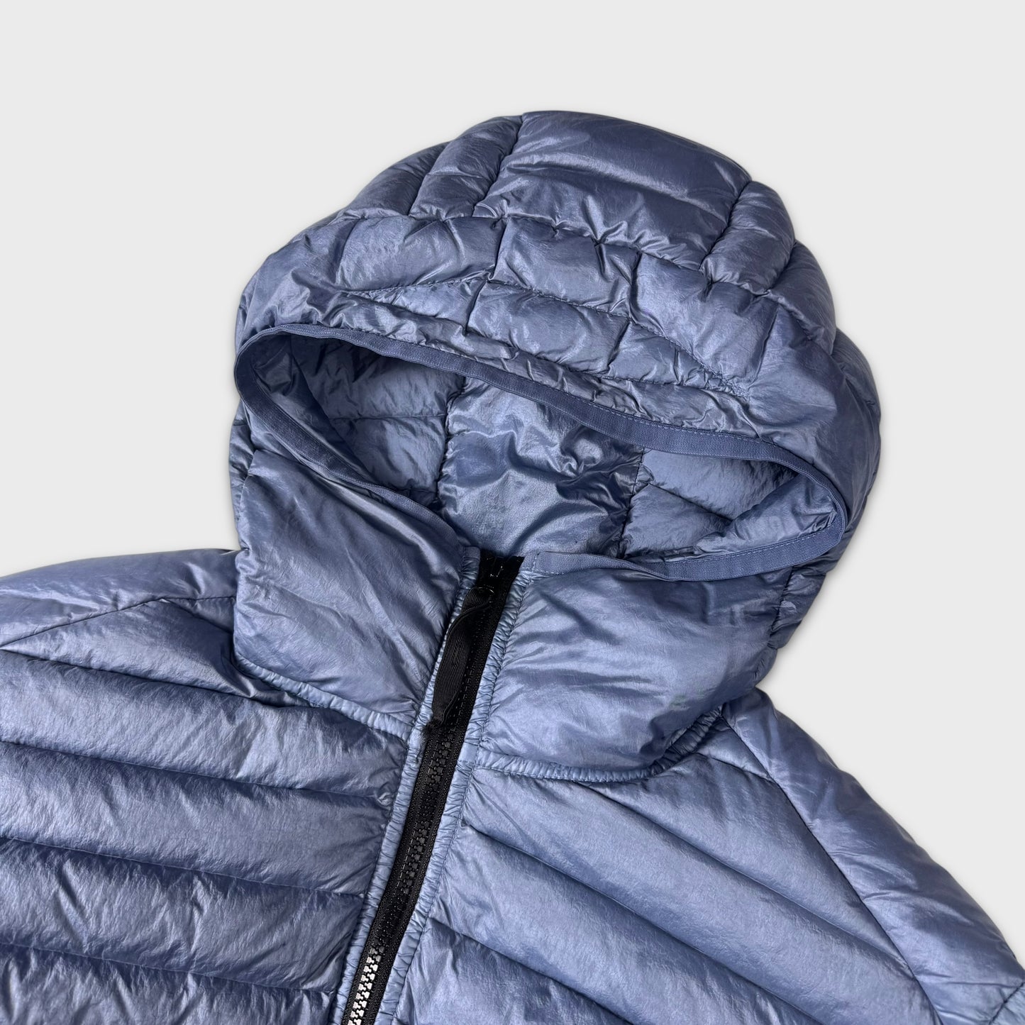 Stone Island Sky Blue Loom Woven Down Chambers R-Nylon Jacket M