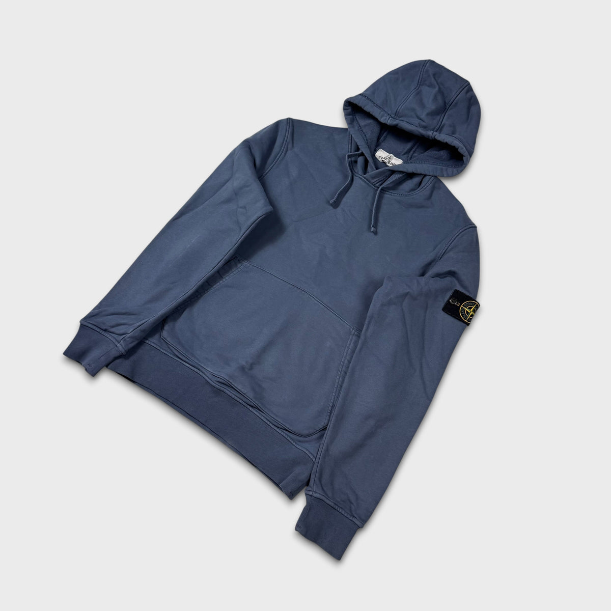 Stone Island Steel Blue Pullover Hoodie M